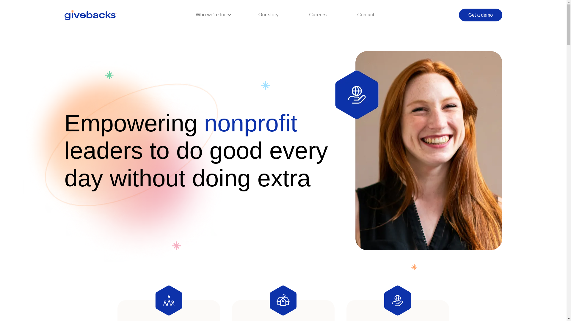 website screenshot of https://teamgivebacks.com/