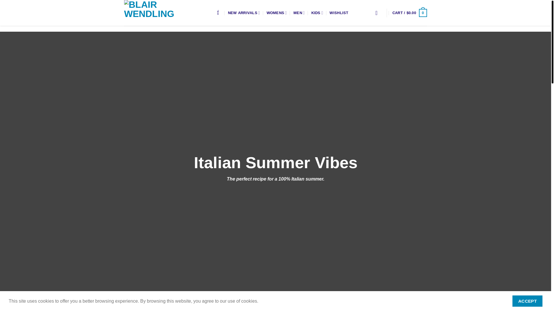 website screenshot of https://blairwendling.shop/