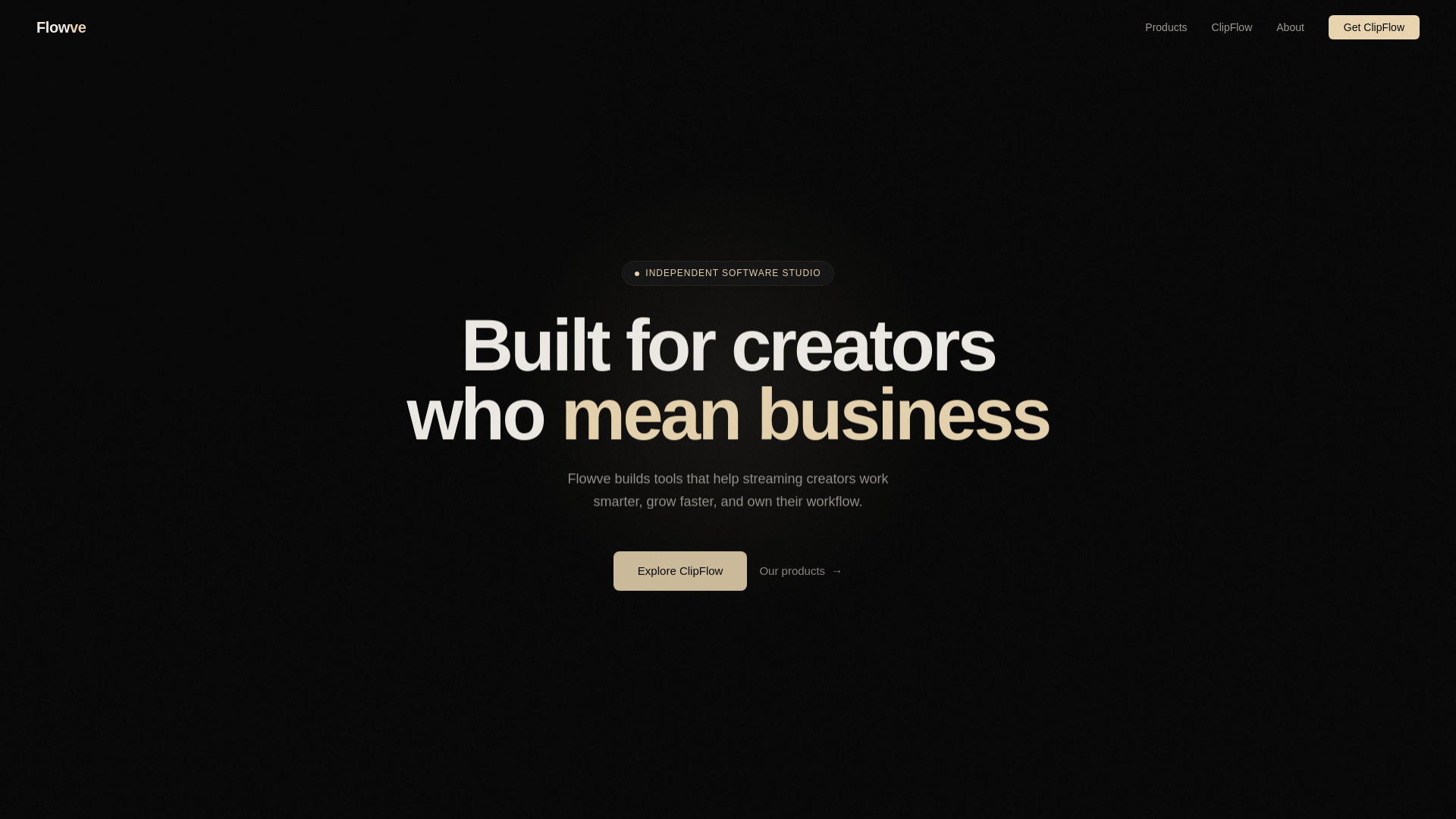 website screenshot of https://flowve.pages.dev/