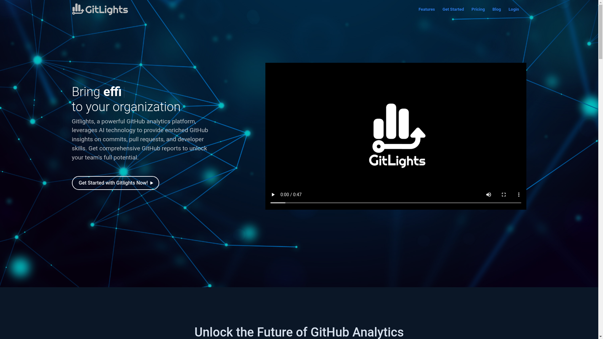 website screenshot of https://gitlights.com/