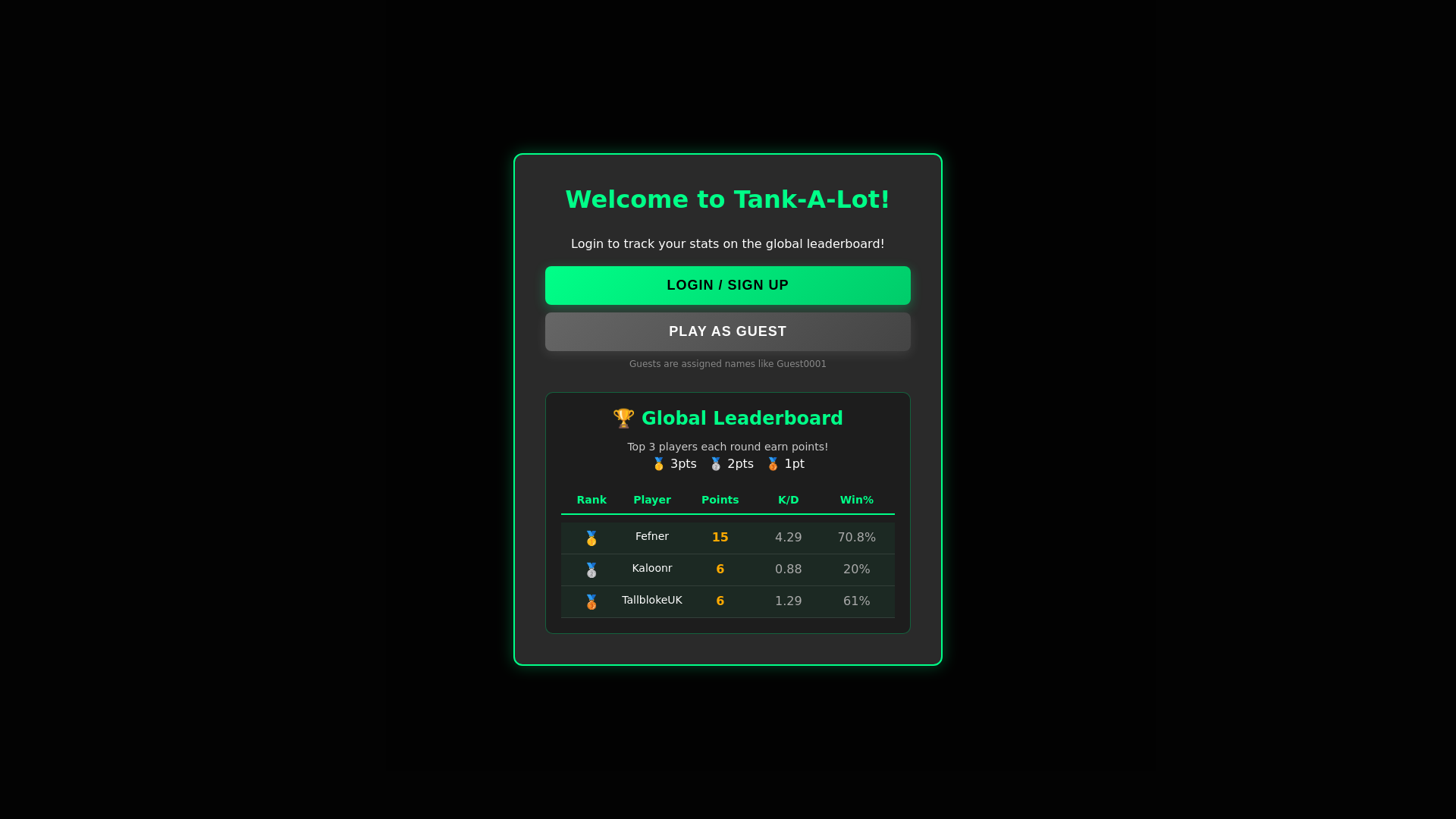 website screenshot of https://tank-a-lot.com/