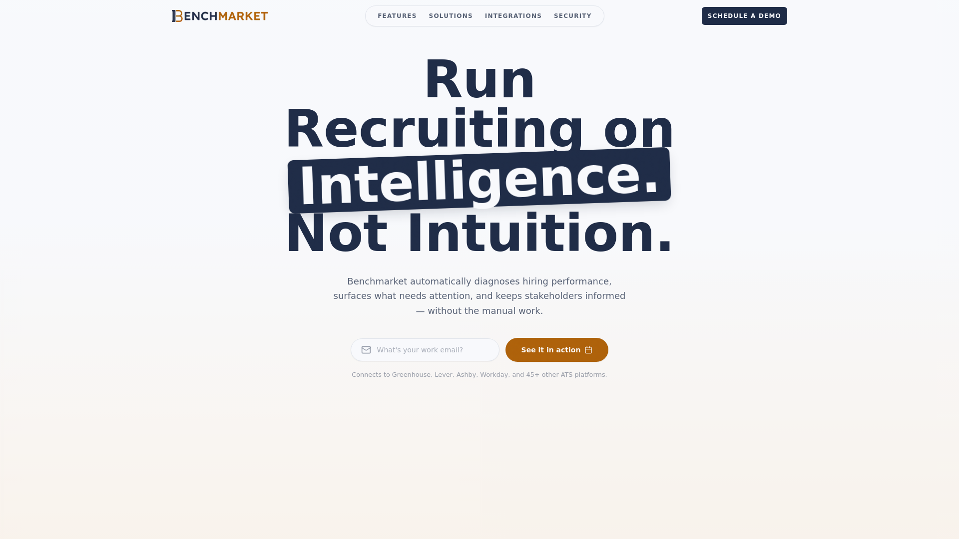 website screenshot of https://benchmarket.ai/