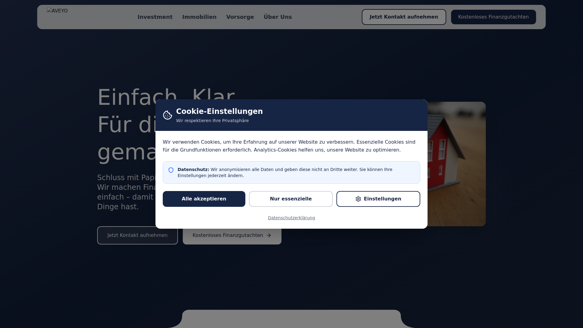 website screenshot of https://aveyo.pages.dev/
