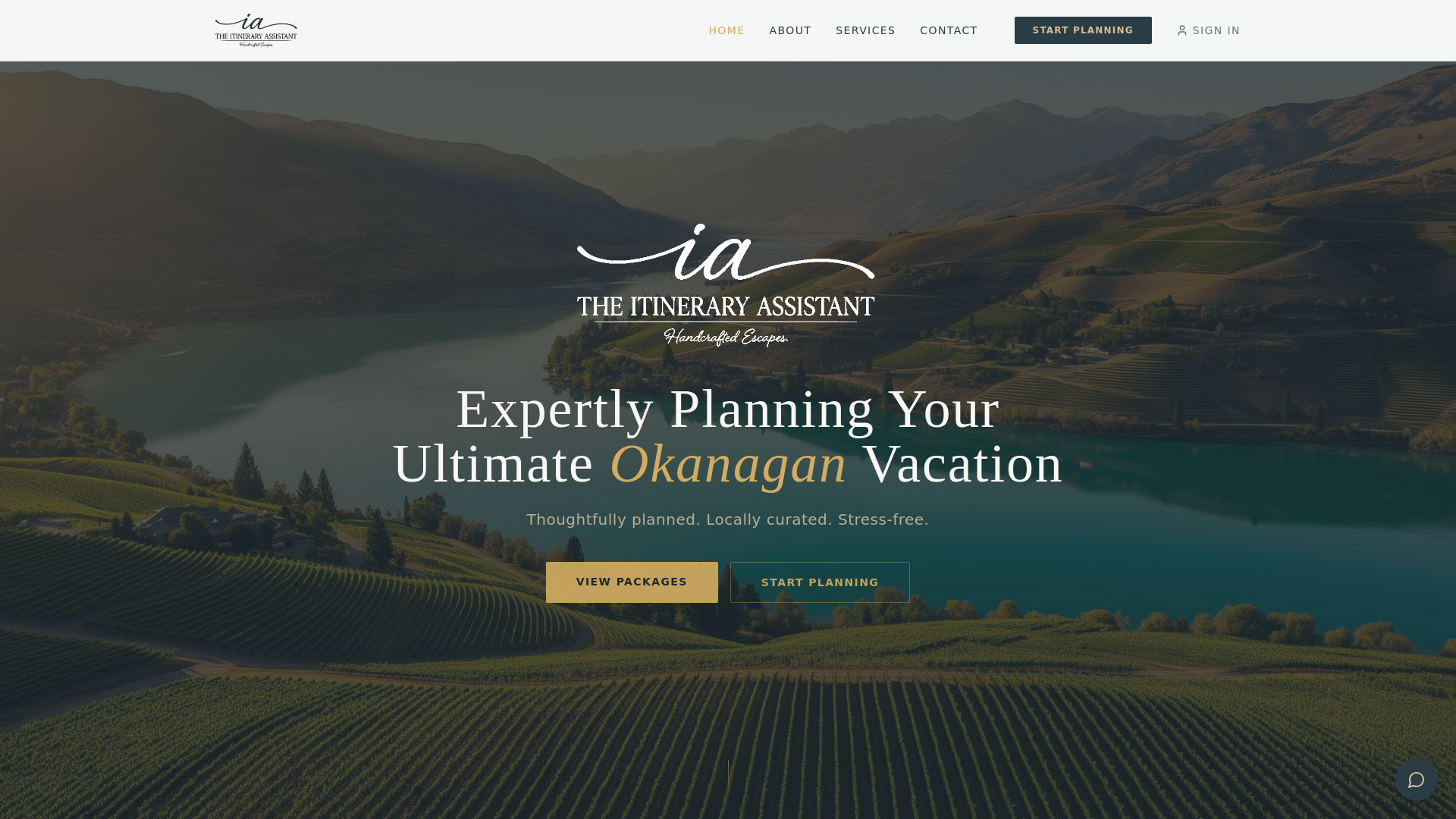 website screenshot of https://itineraryassistant.ca/