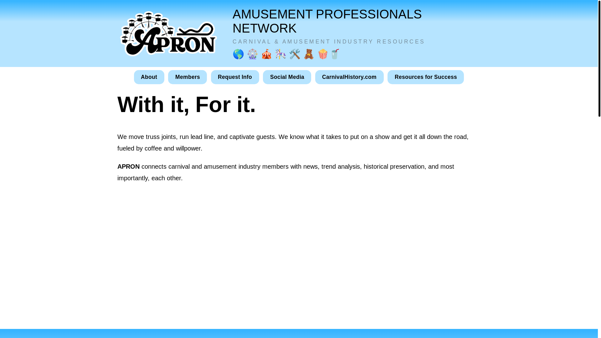 website screenshot of https://apron.biz/
