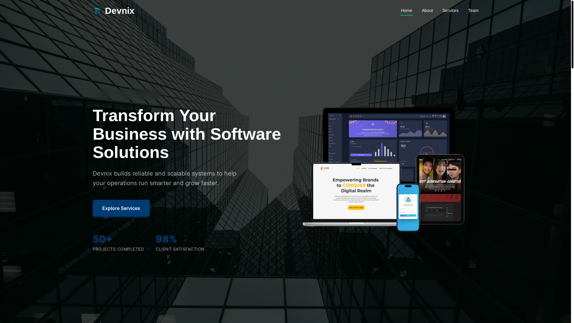 website screenshot of https://devnix-vnn.pages.dev/