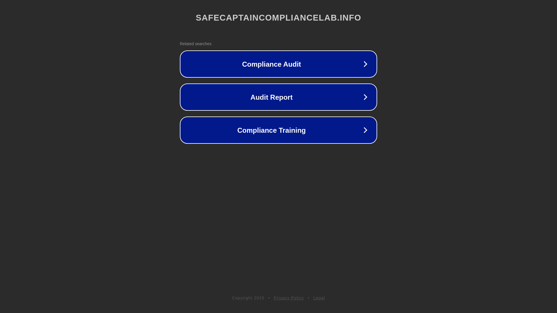 website screenshot of https://safecaptaincompliancelab.info/