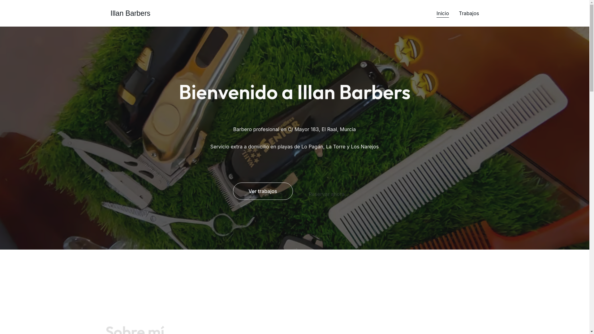 website screenshot of https://illanbarbers.es/