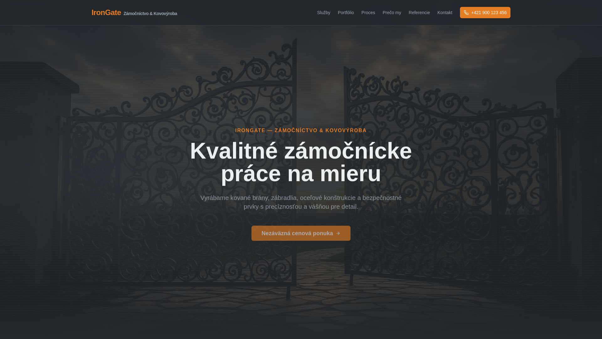 website screenshot of https://irongate-studio.pages.dev/