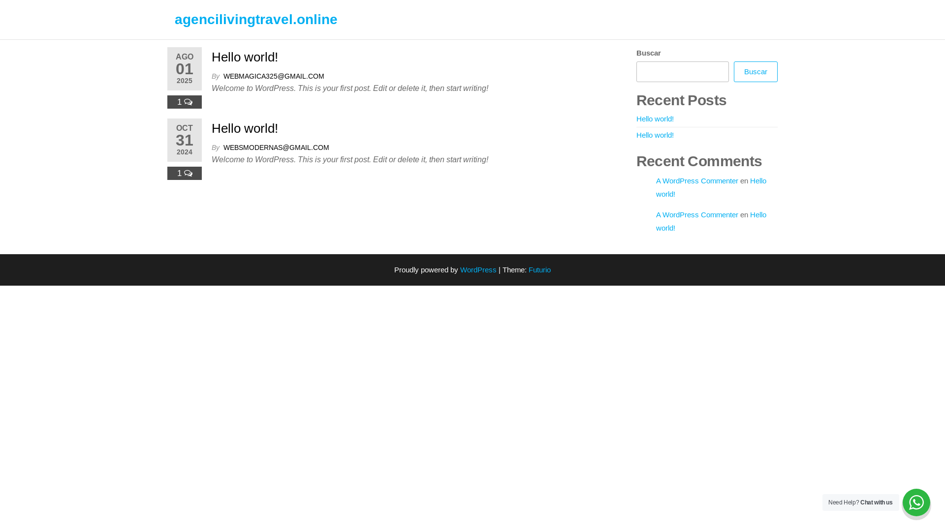 website screenshot of https://agencilivingtravel.online/