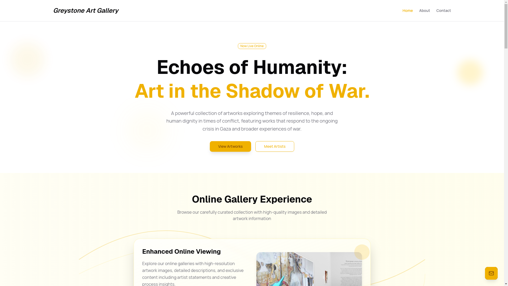 website screenshot of https://greystoneartgallery.com/