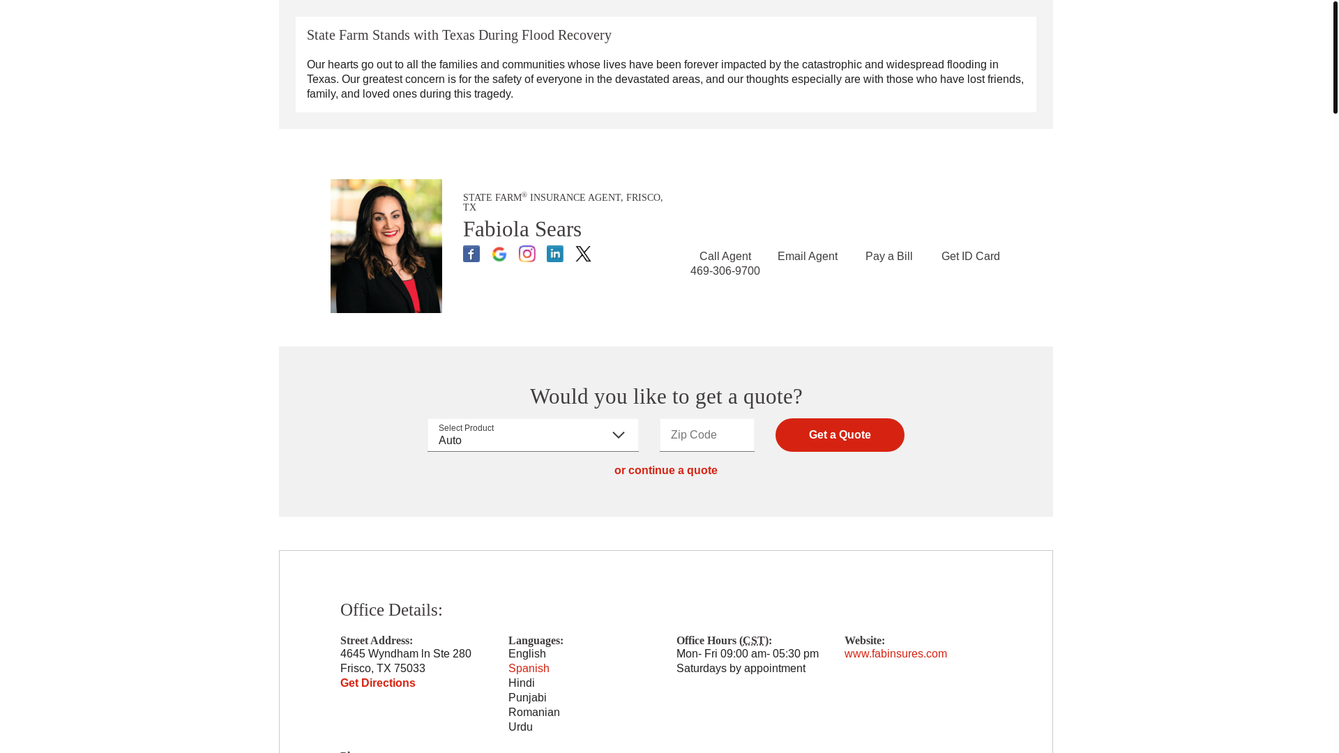 website screenshot of https://insurancequote-fortx.com/