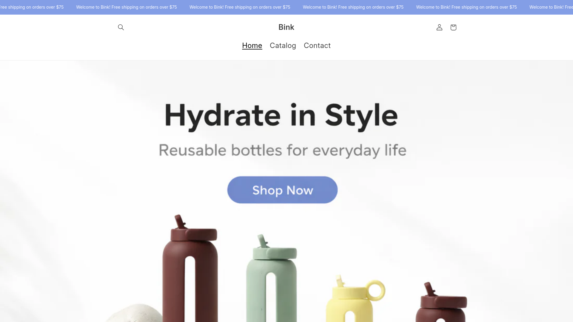 website screenshot of https://drinkbink.com/