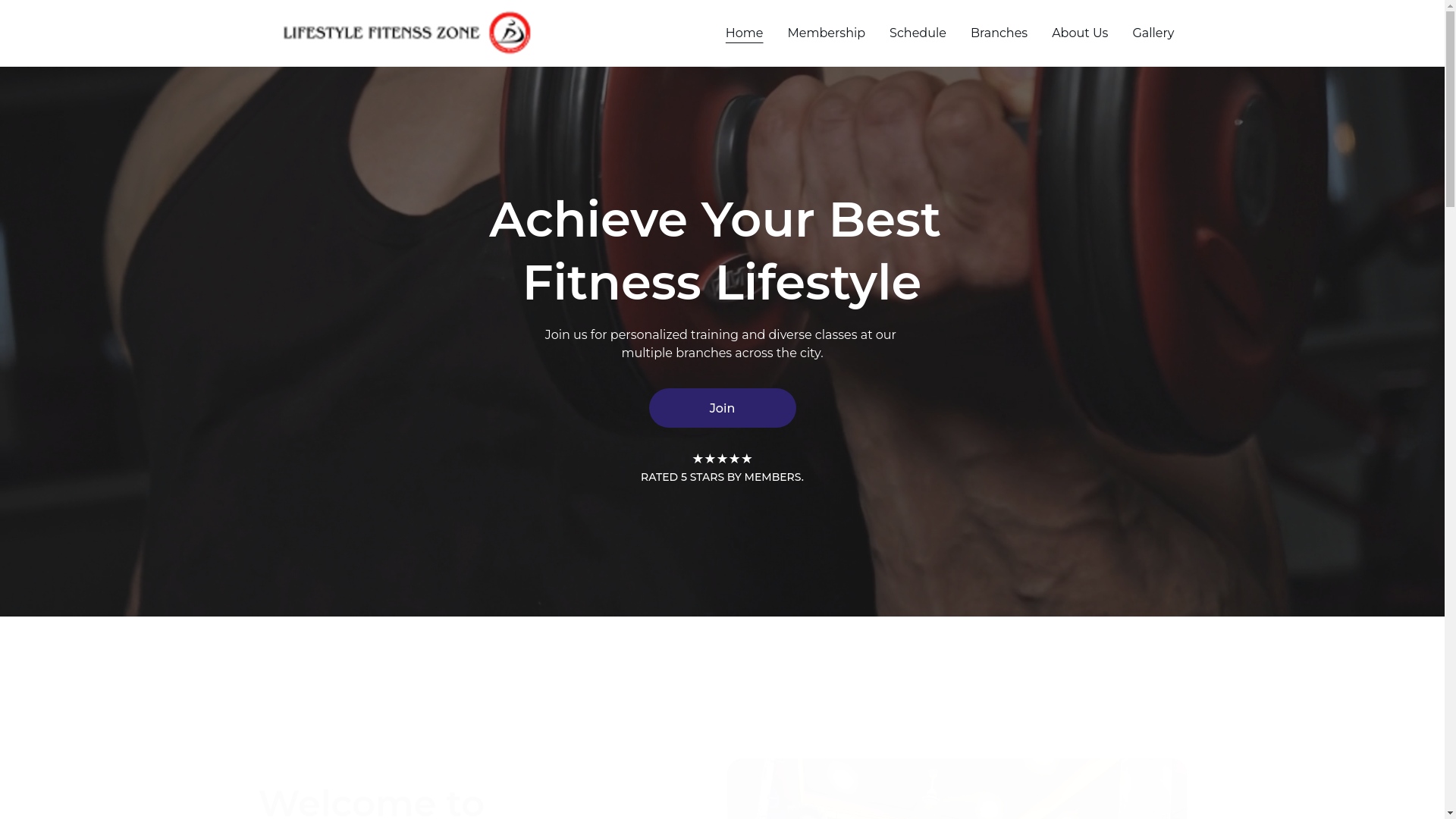 website screenshot of https://lifestylefitnesszone.in/
