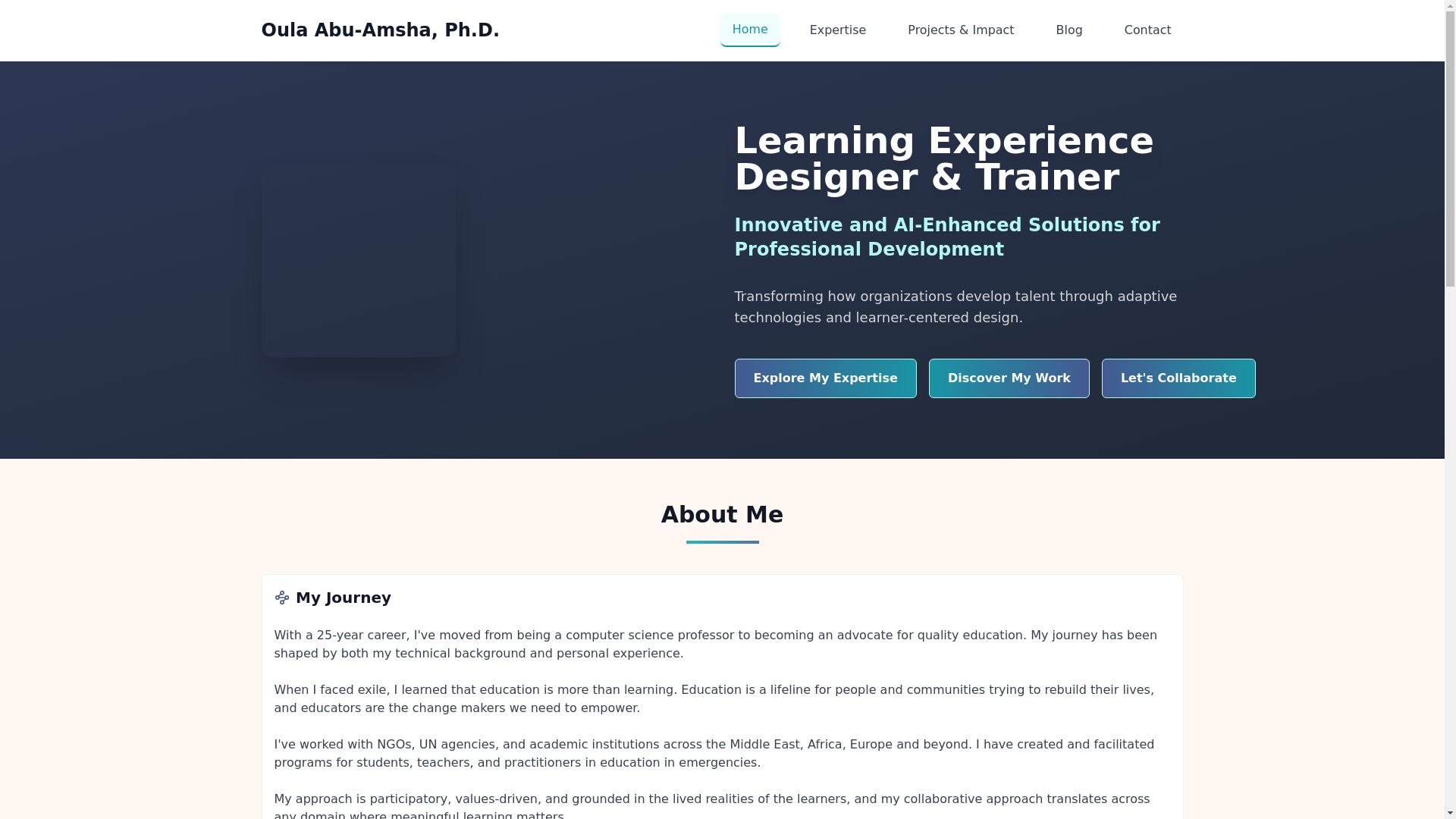 website screenshot of https://oabuamsha.com/