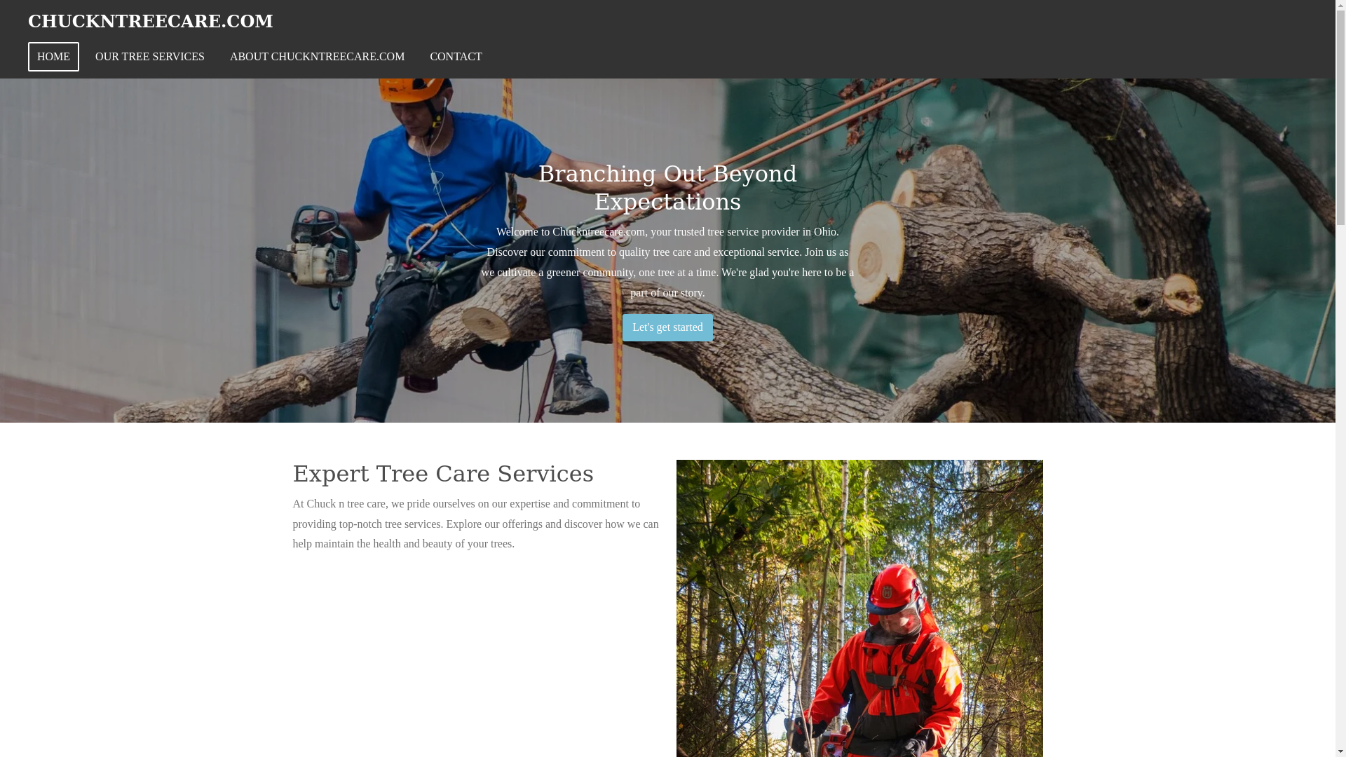 website screenshot of https://chuckntreecare.com/