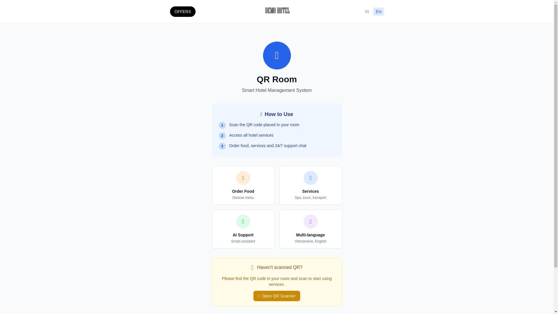 website screenshot of https://roomqr.me/
