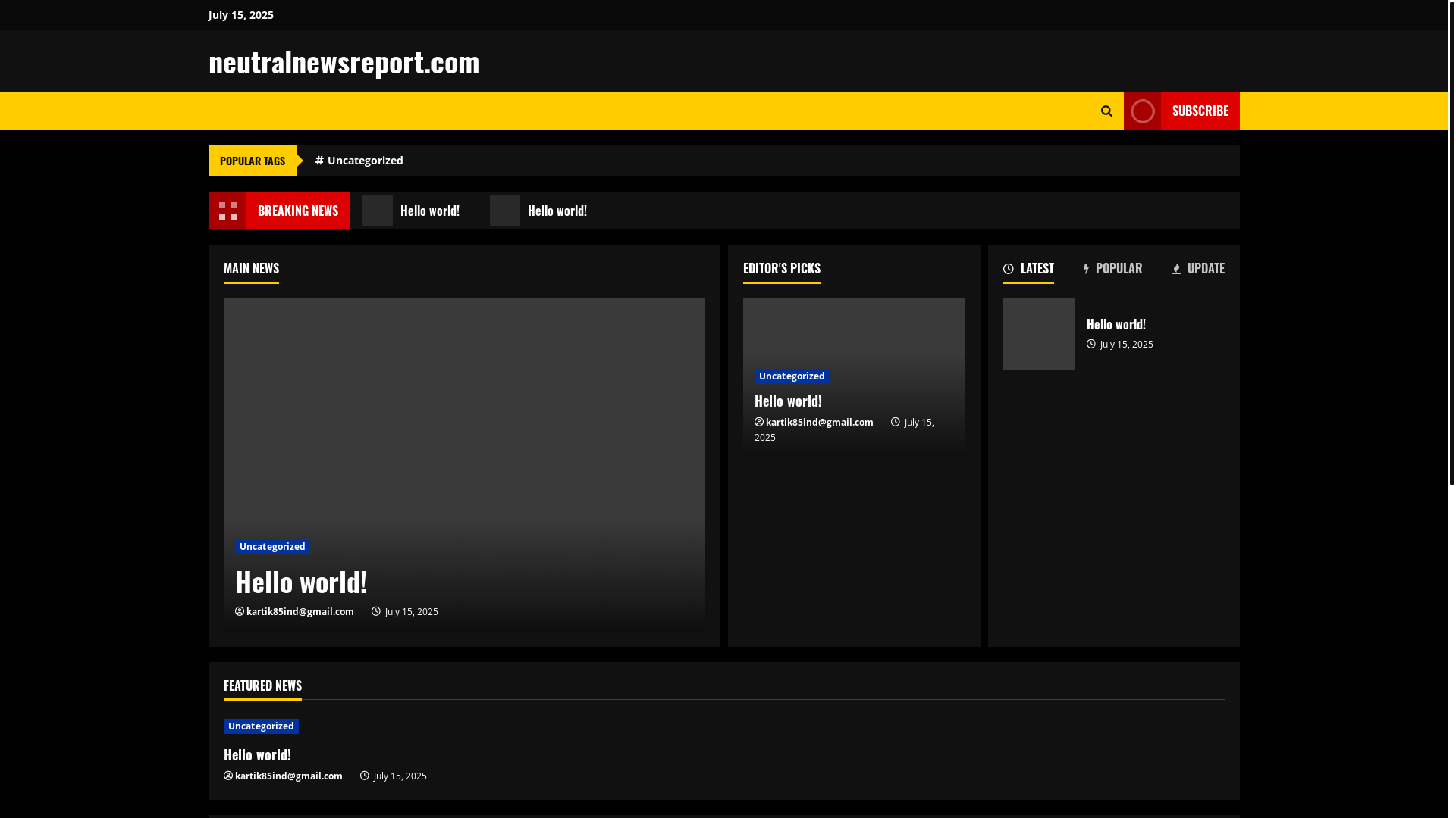 website screenshot of https://neutralnewsreport.com/
