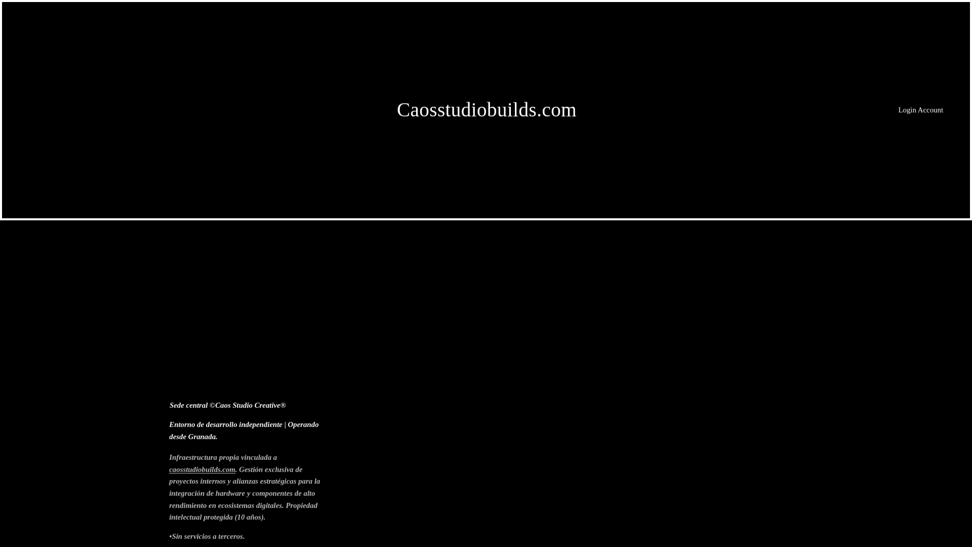 website screenshot of https://caosstudiobuilds.com/