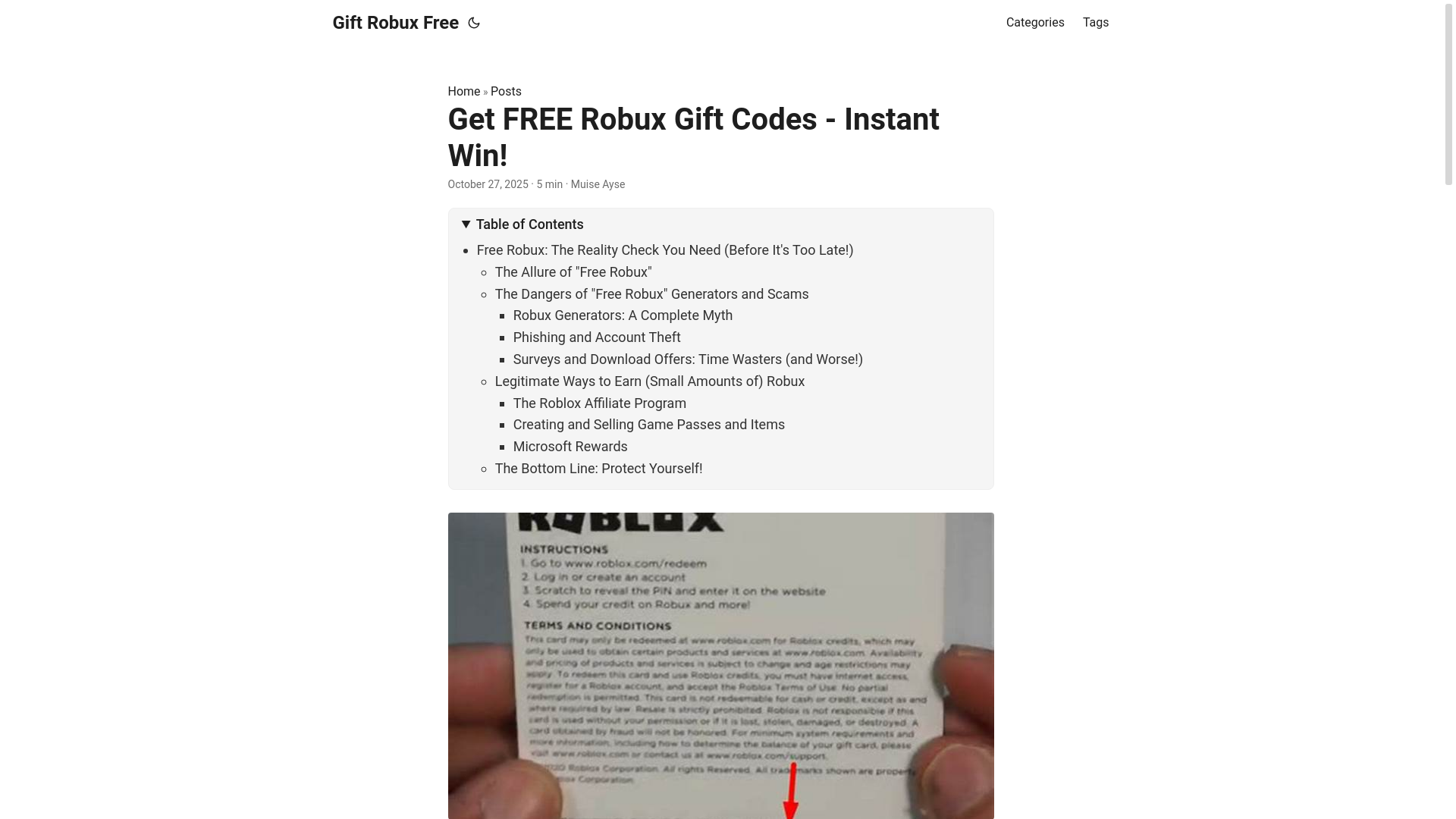 website screenshot of https://gift-robux-free.pages.dev/