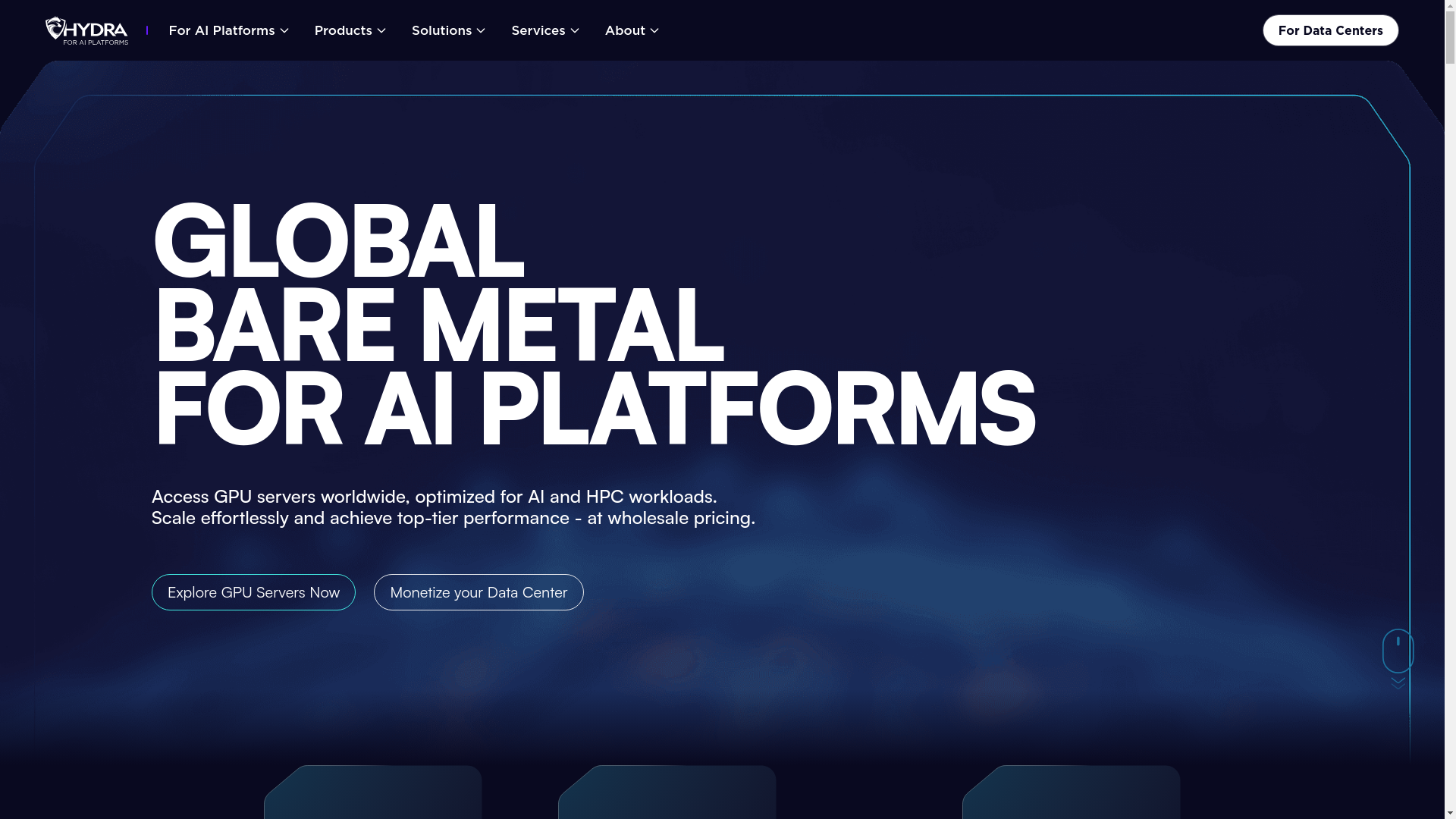 website screenshot of https://hydra-landing-page-2-0.pages.dev/