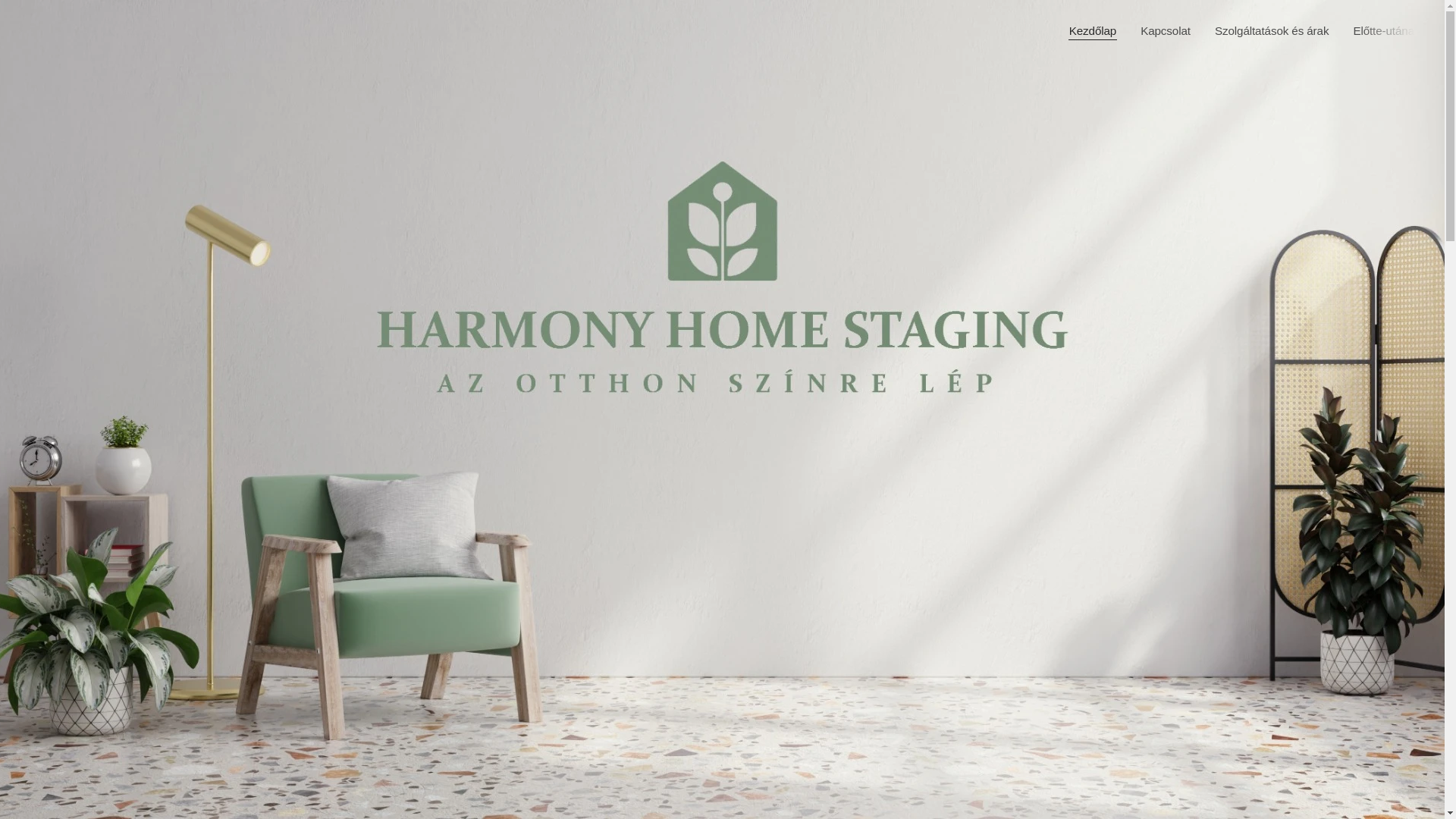website screenshot of https://harmonyhomestaging.hu/