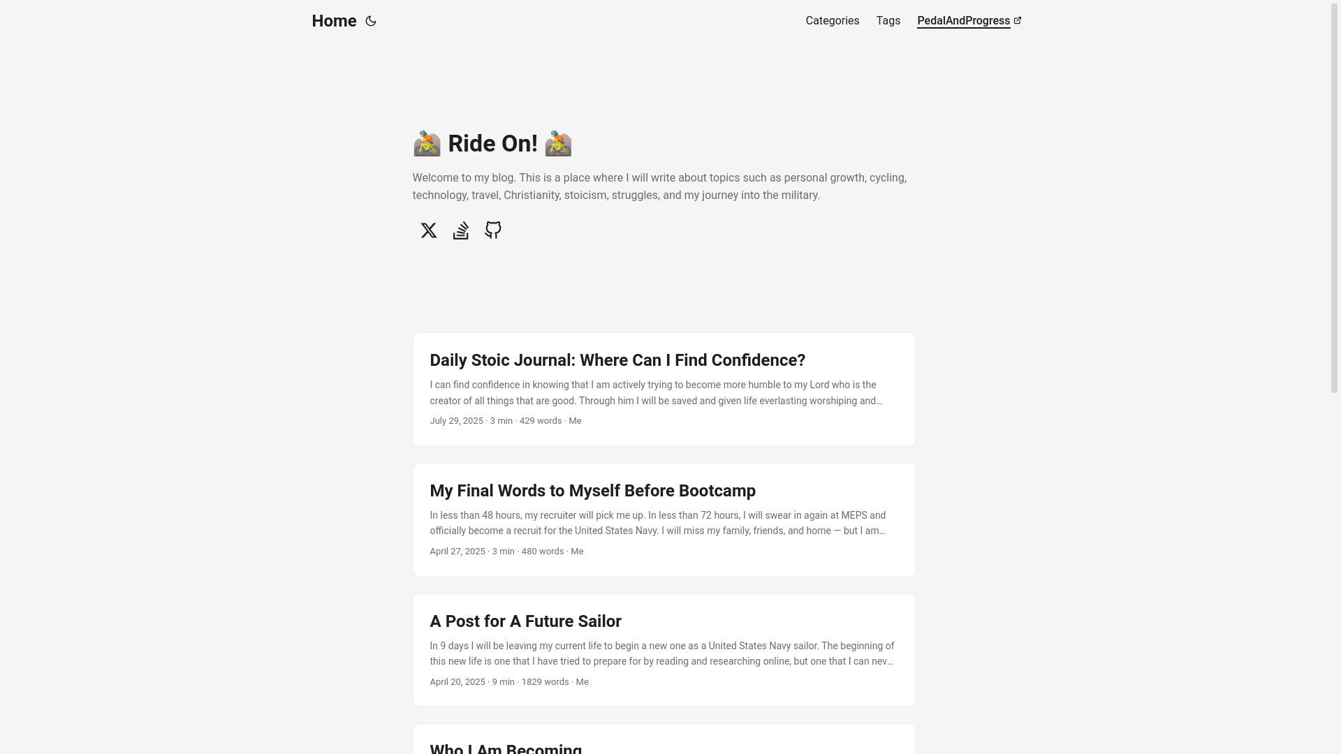 website screenshot of https://pedal-and-progress.pages.dev/