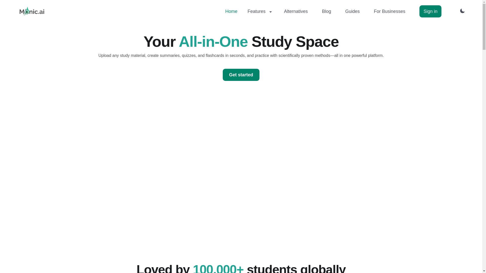 website screenshot of https://monic-ai-new-bullet.pages.dev/