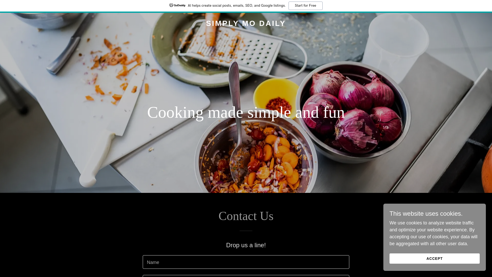website screenshot of https://simplymodaily.com/