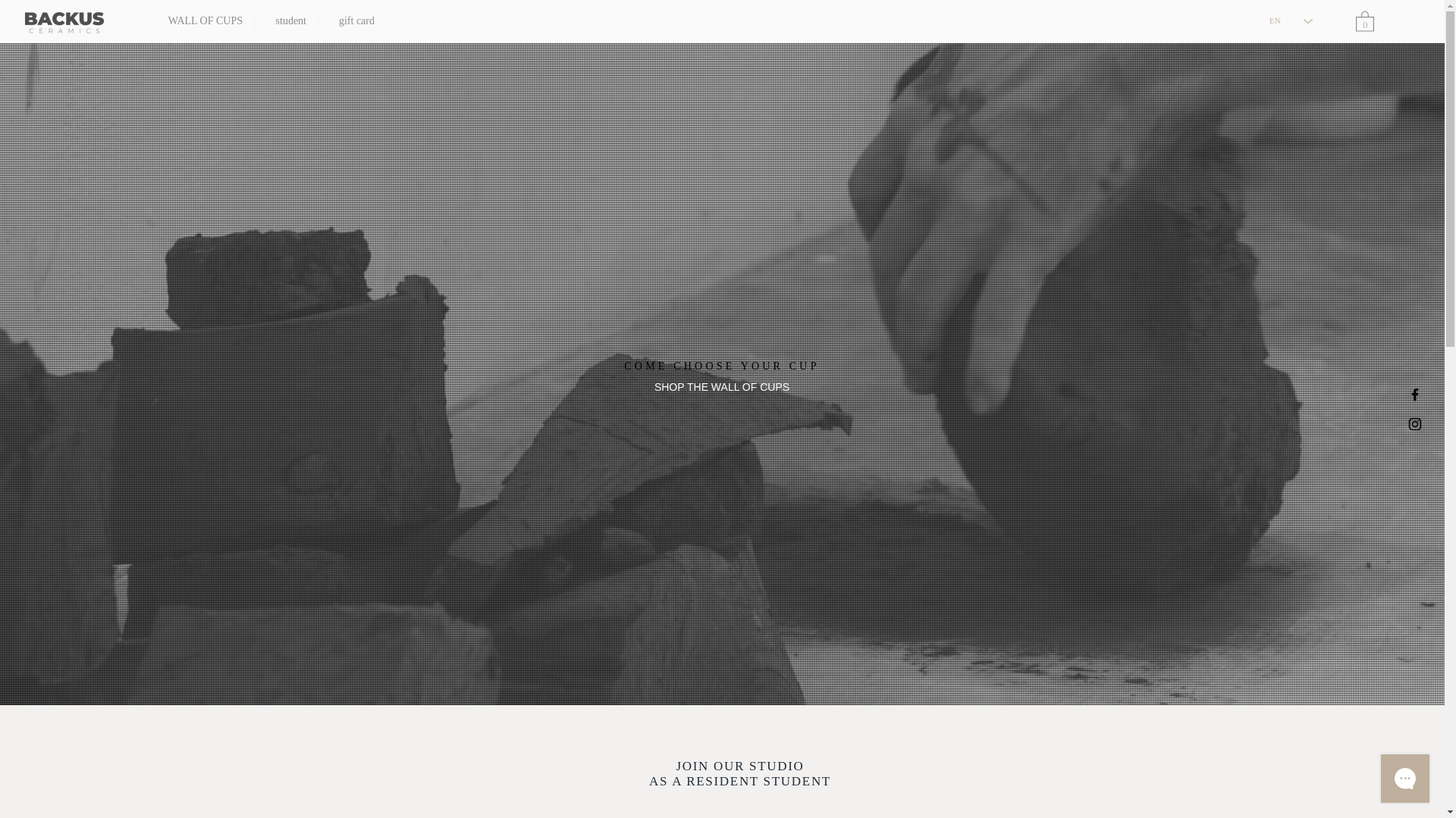 website screenshot of https://backusceramics.shop/