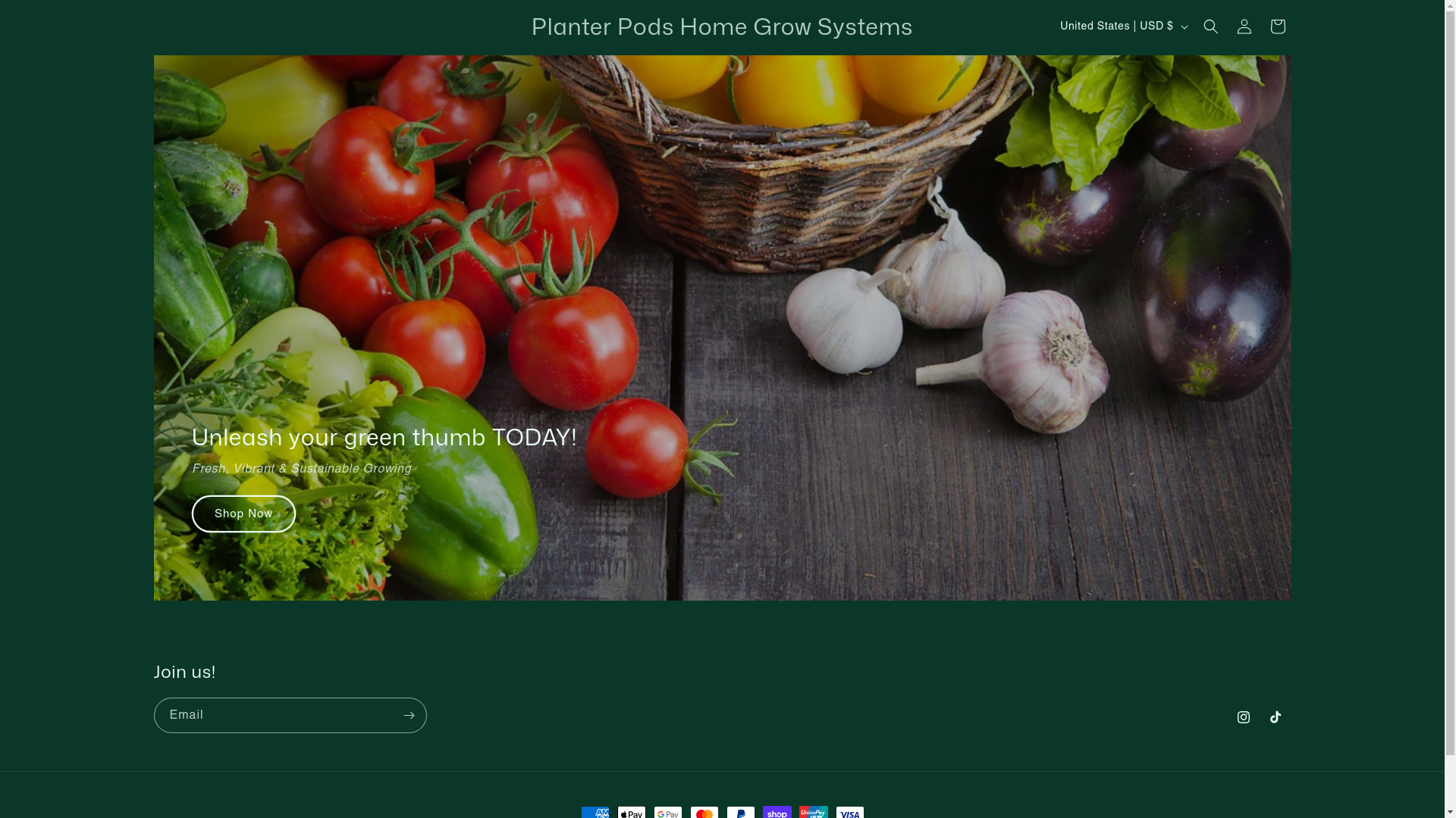 website screenshot of https://planterpods.com.au/