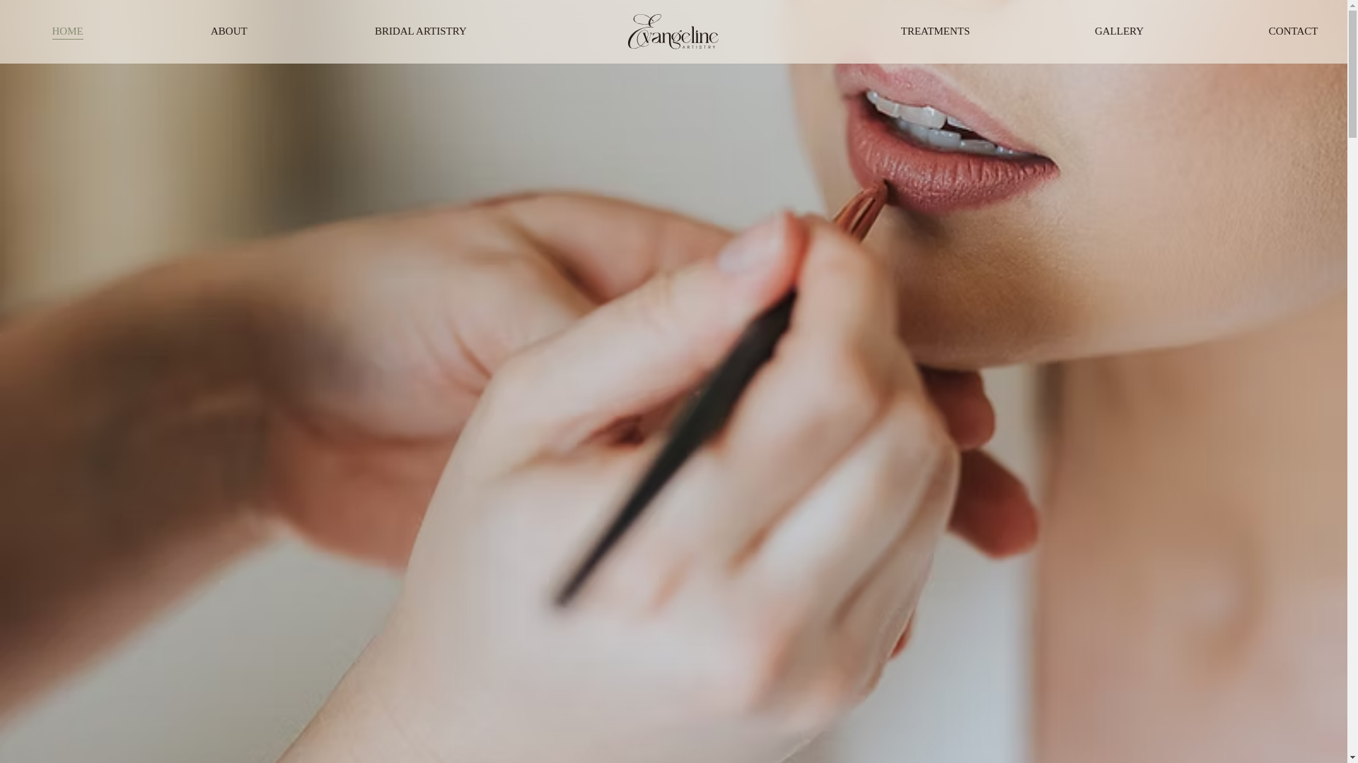 website screenshot of https://evangelineartistry.com/