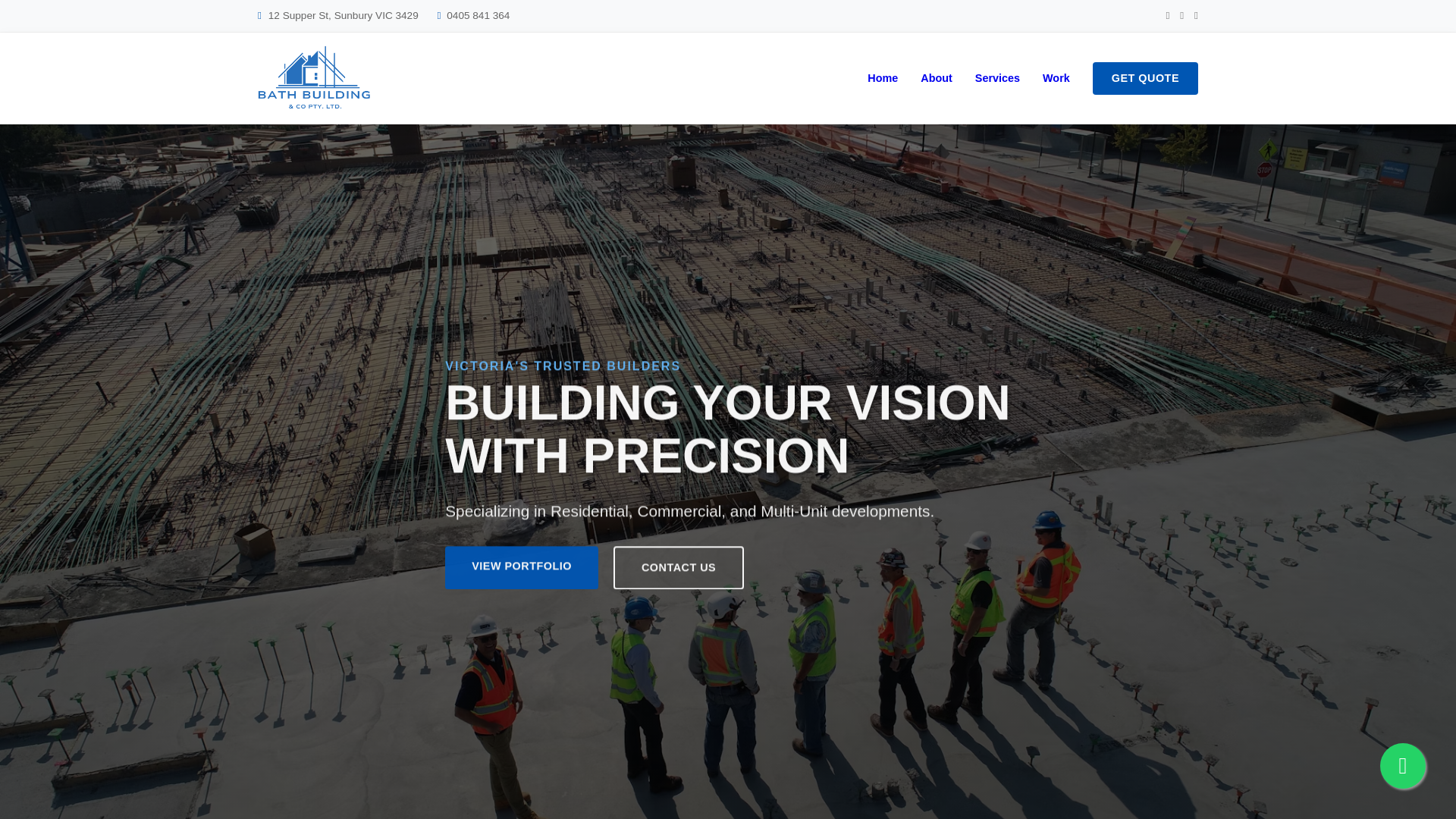 website screenshot of https://bathmodernhomes.com.au/