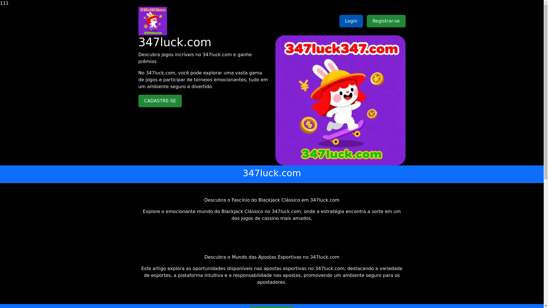 website screenshot of https://347luck347.com/