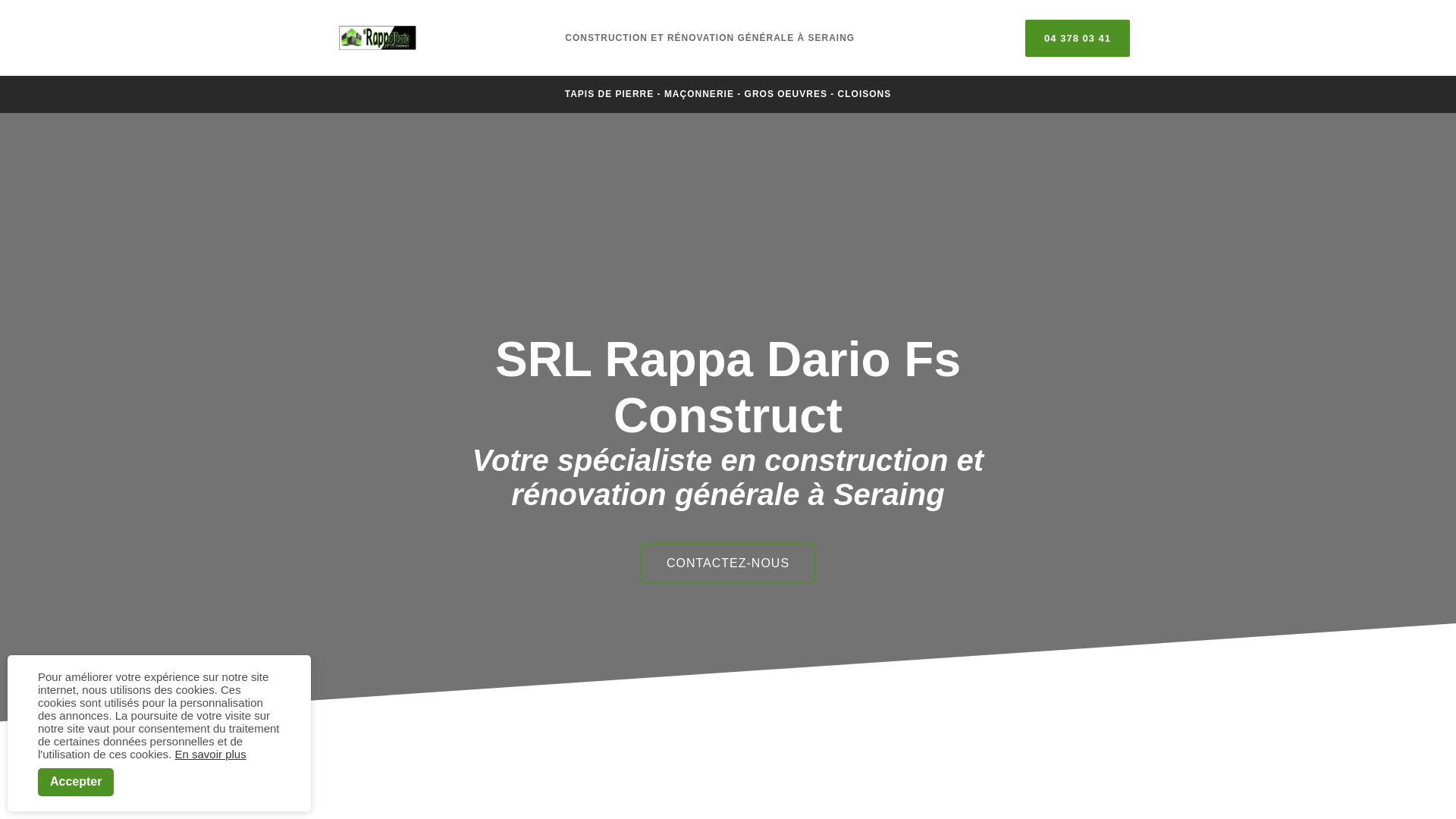 website screenshot of https://dariorappafsconstruct.be