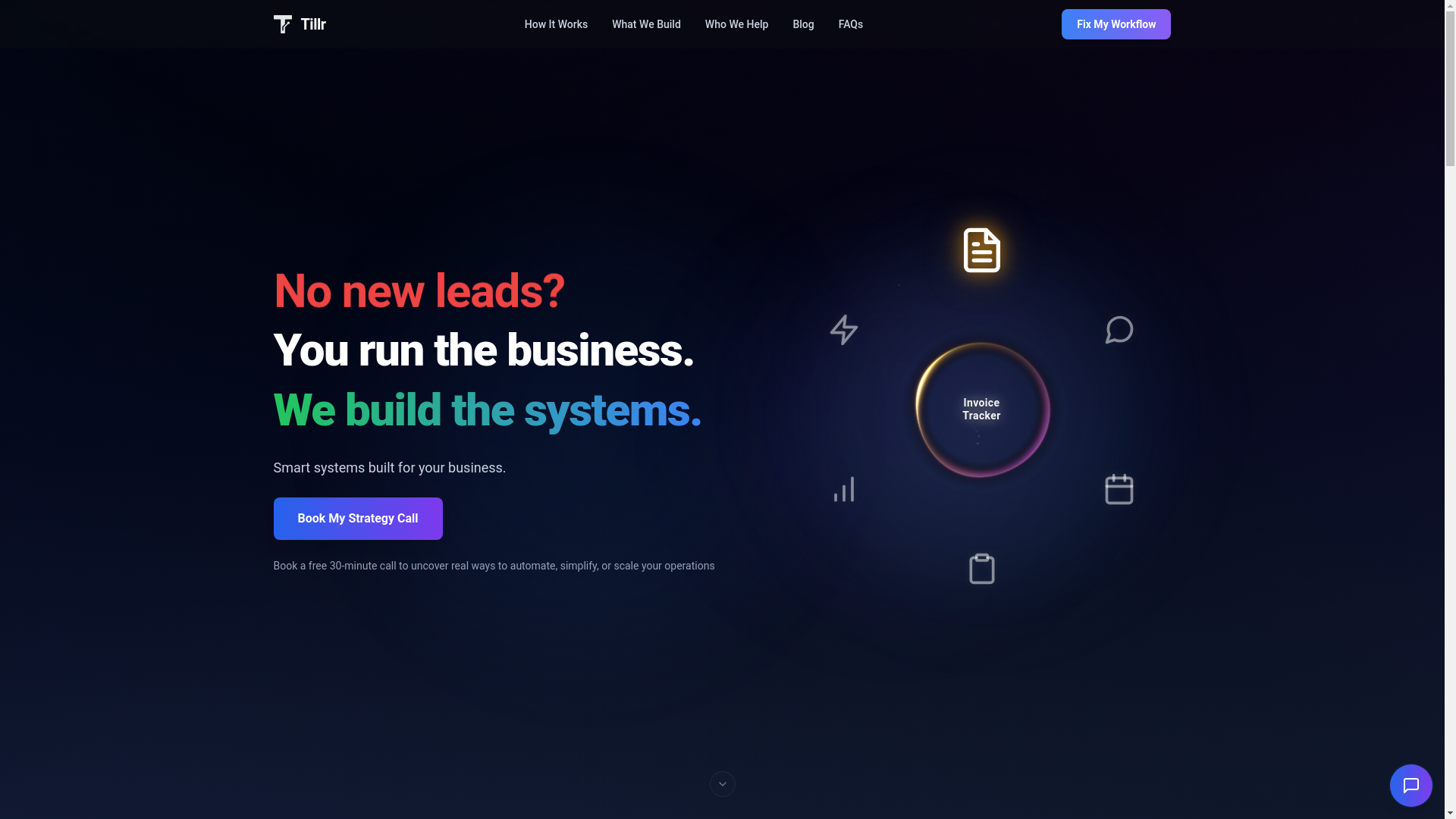 website screenshot of https://gettillrsystems.com/