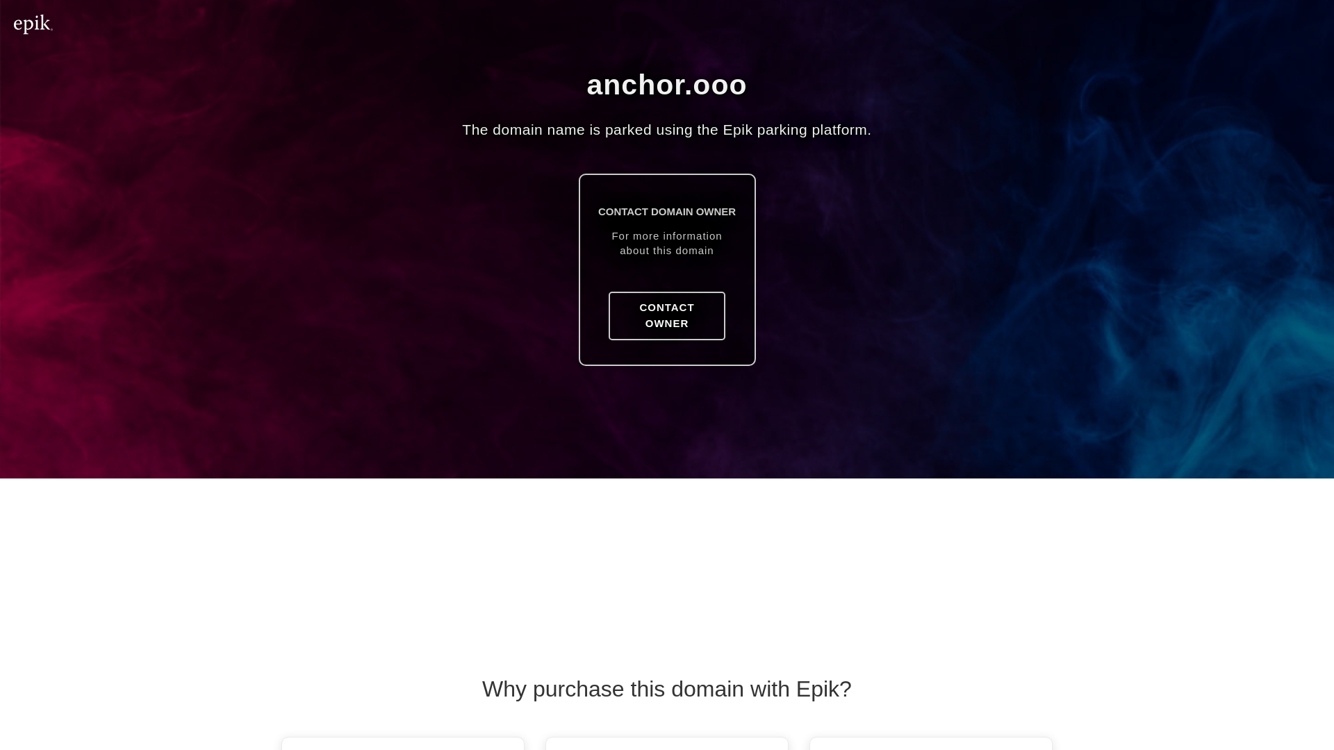 website screenshot of https://anchor.ooo/