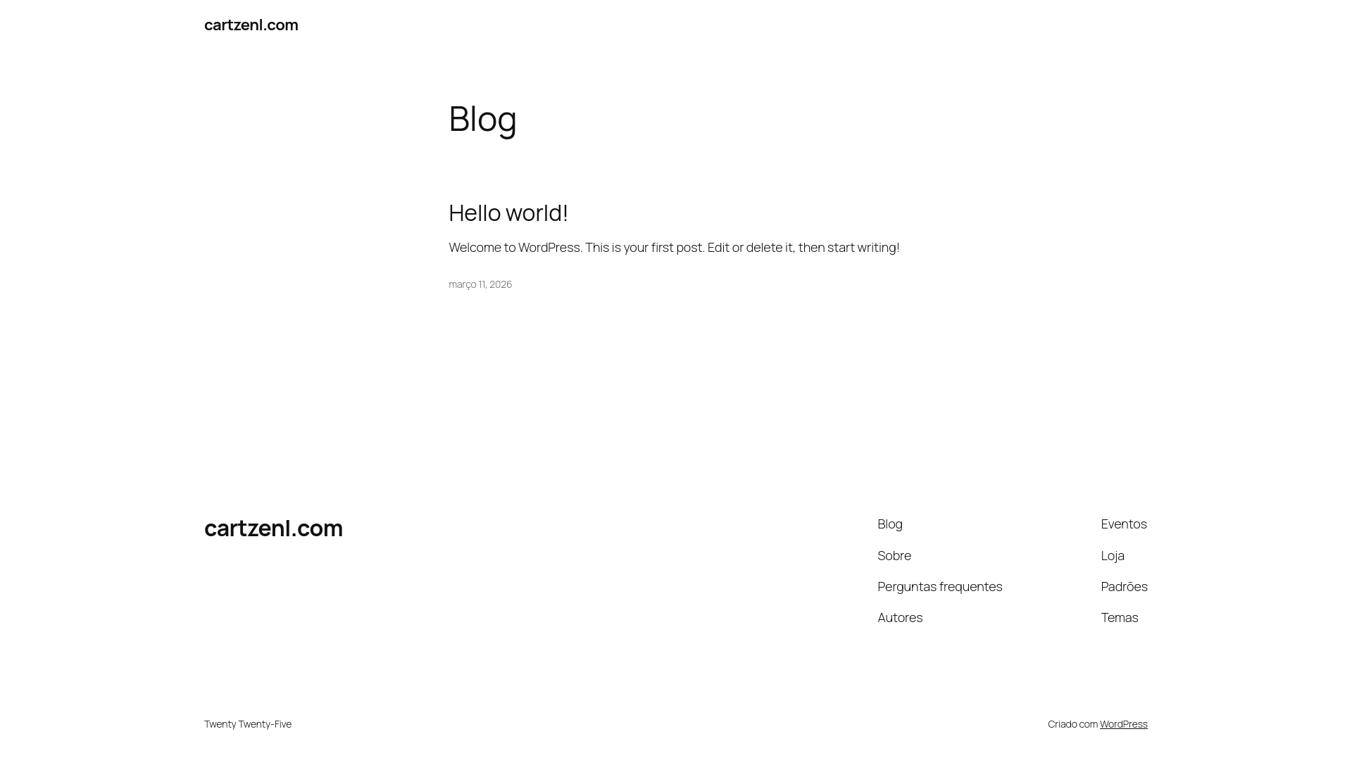 website screenshot of https://cartzenl.com/