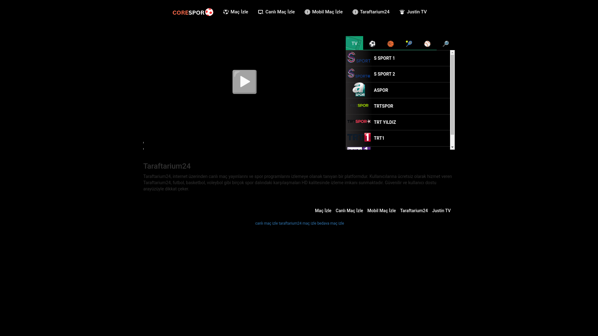 website screenshot of https://taraftariumpro7.in/