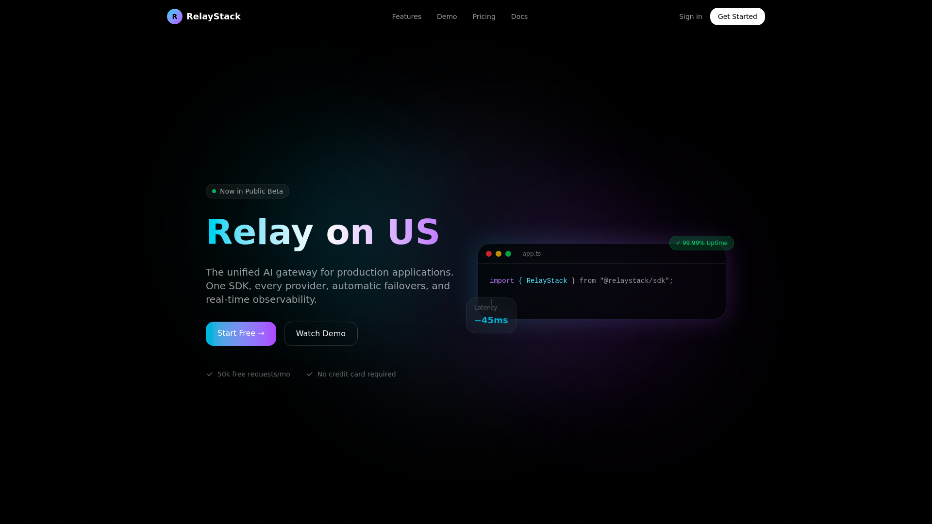 website screenshot of https://relaystack.pages.dev/