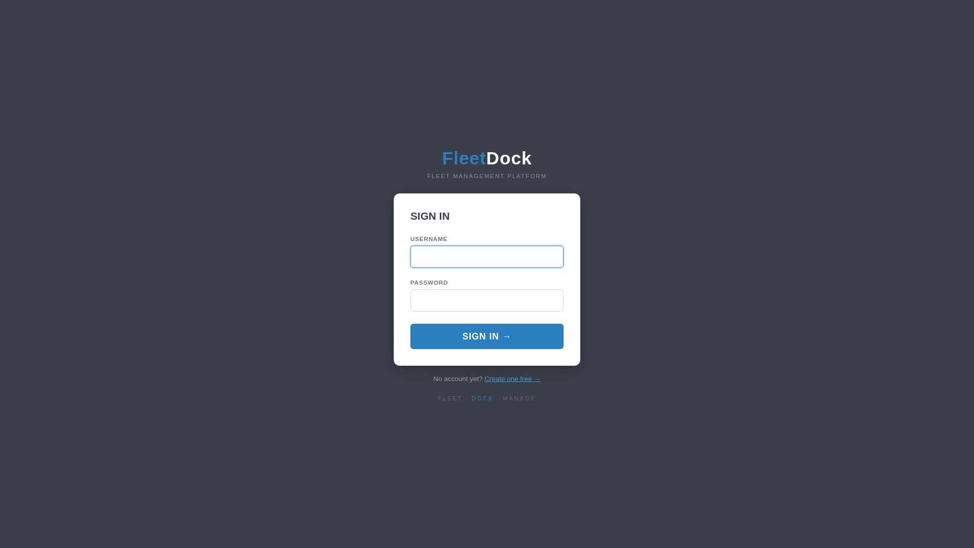 website screenshot of https://fleetdock.io