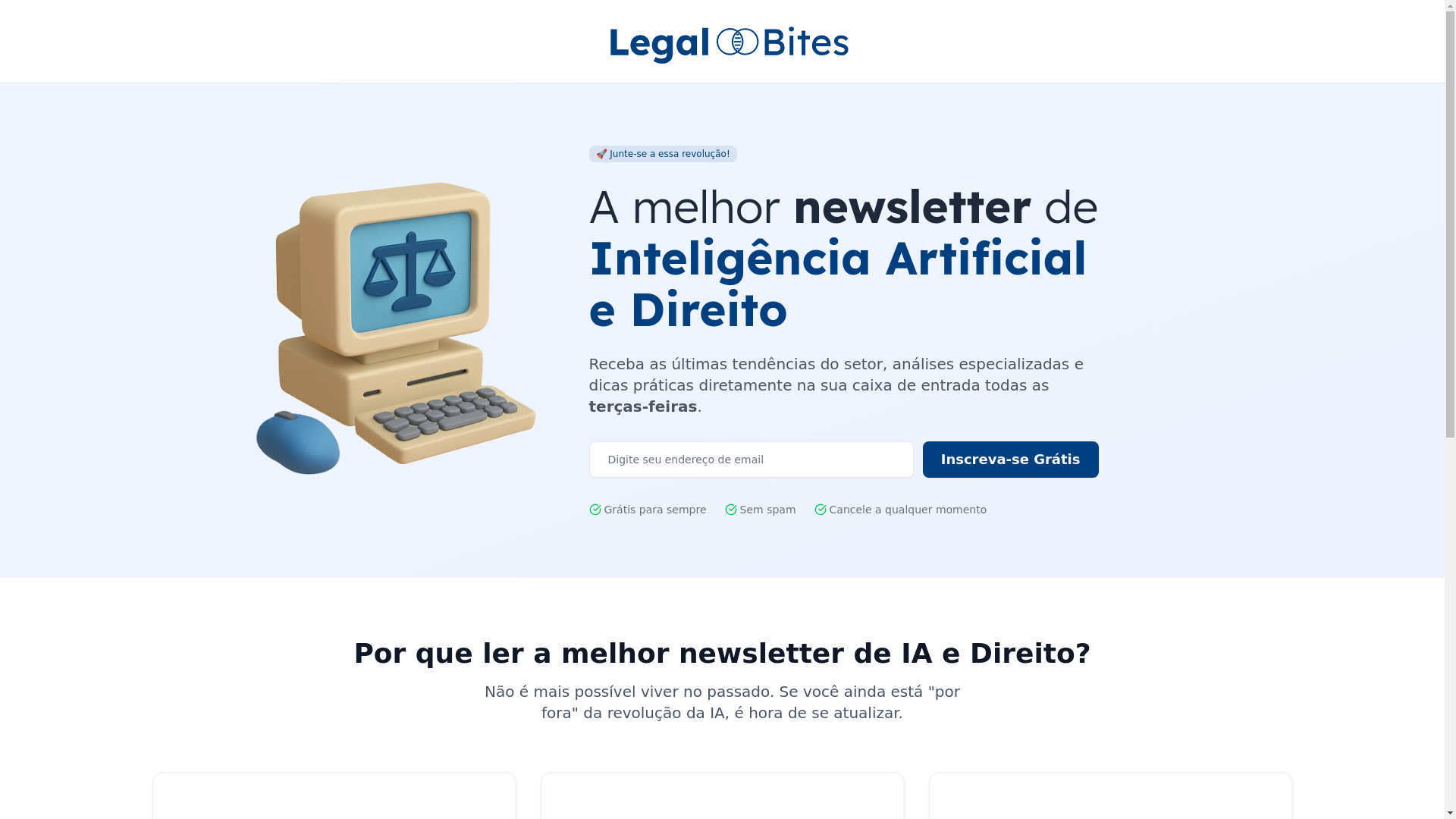 website screenshot of https://legalbites.com.br/