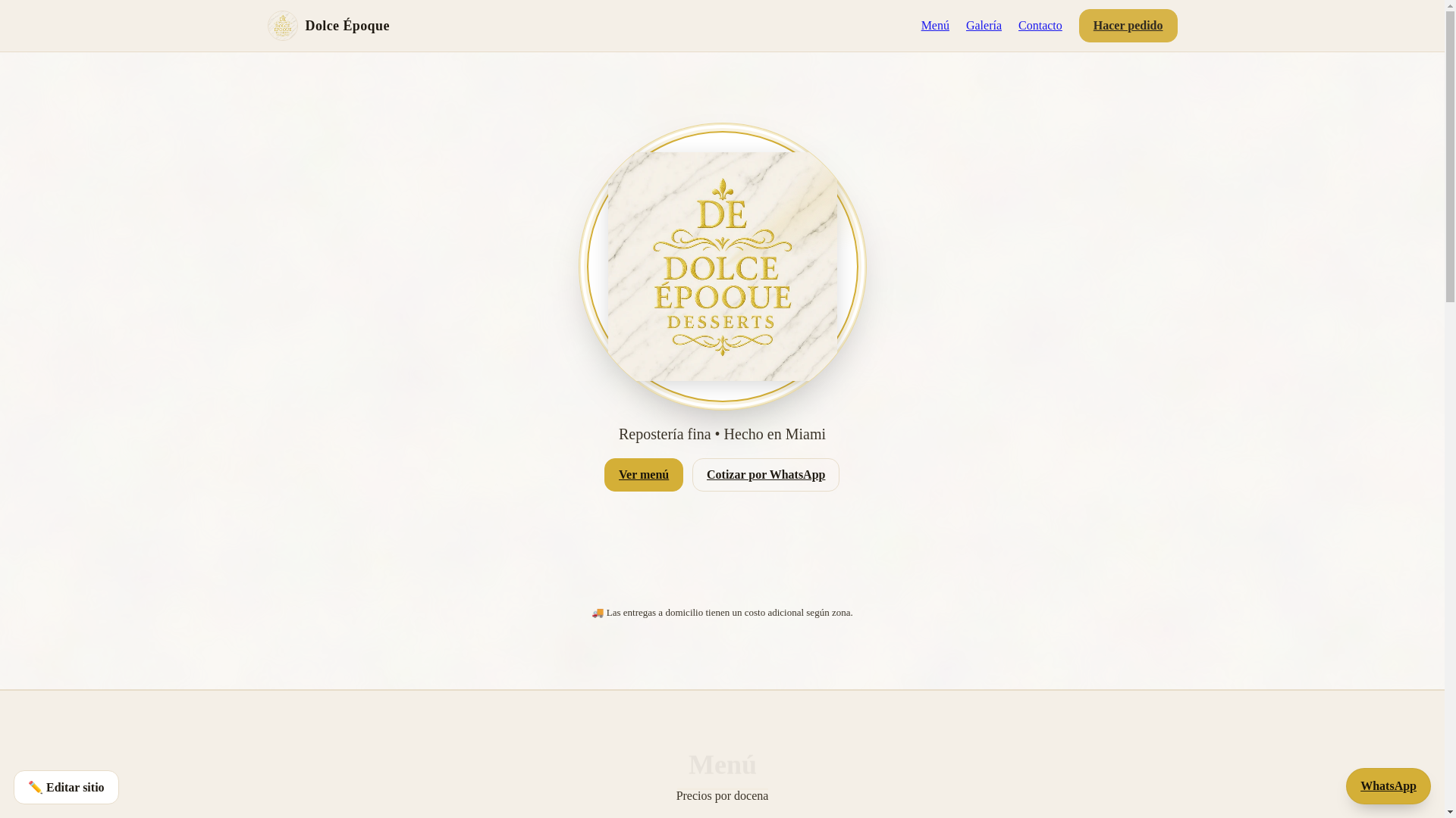 website screenshot of https://dolceepoque.com/