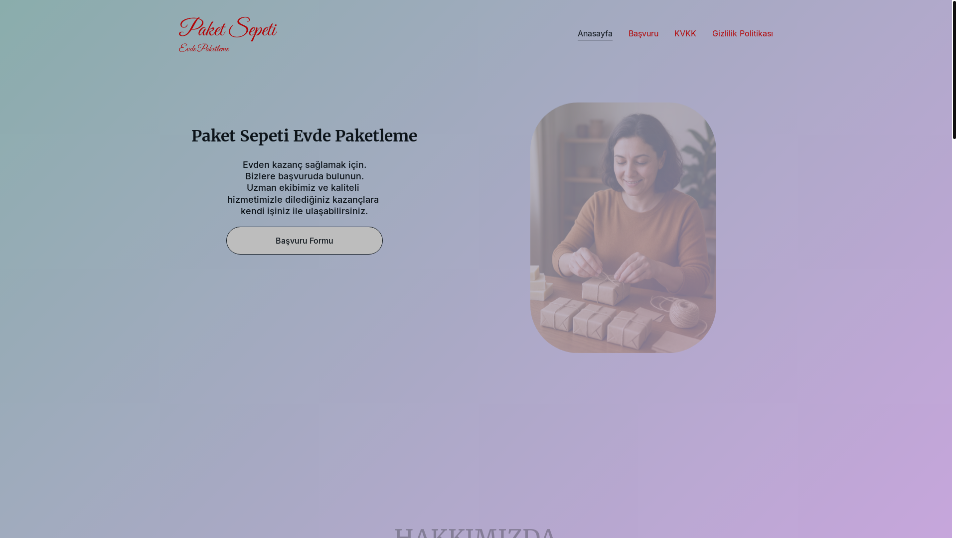 website screenshot of https://evdenislerkur.online/
