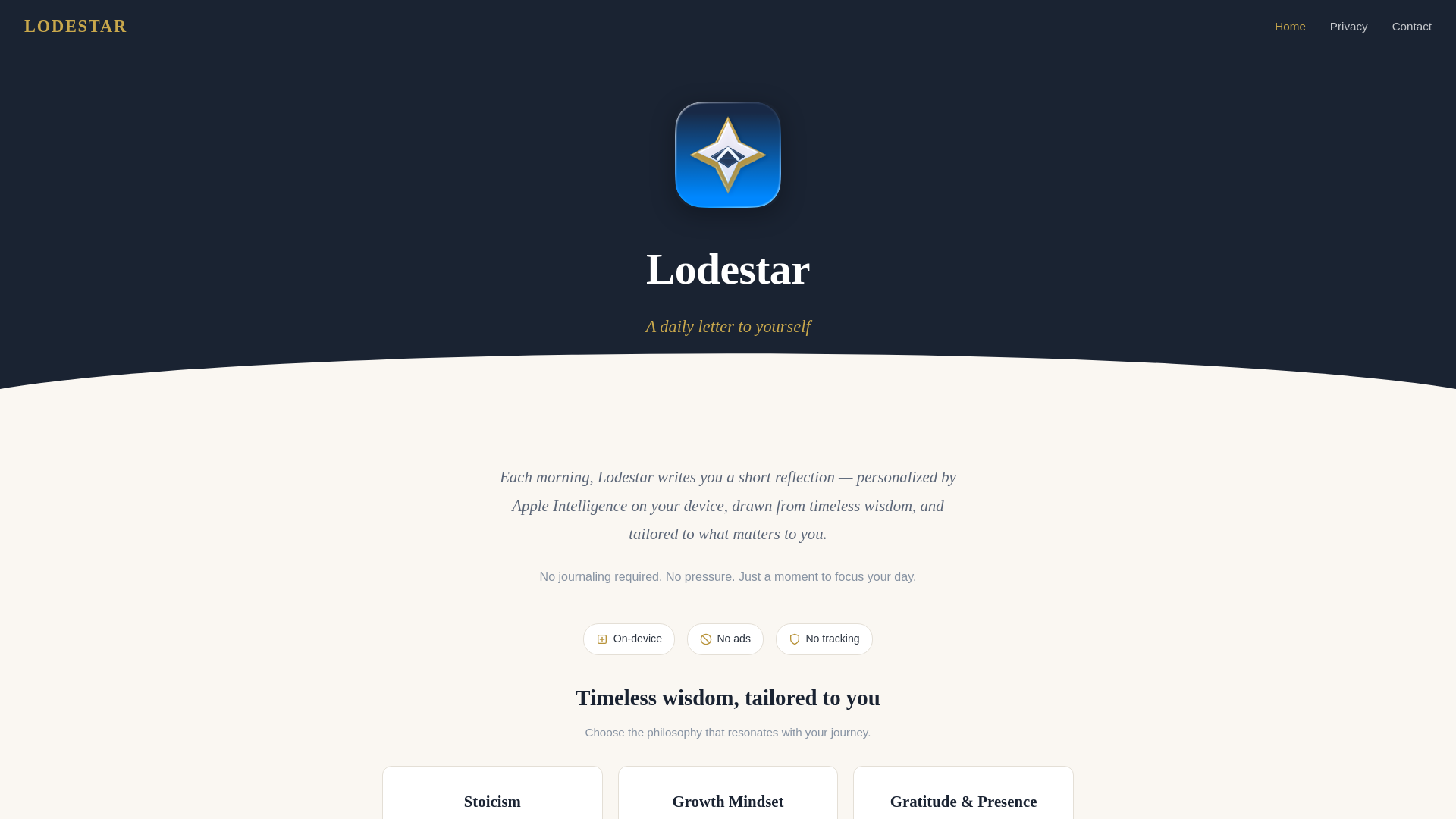 website screenshot of https://lodestar-site-6n6.pages.dev/