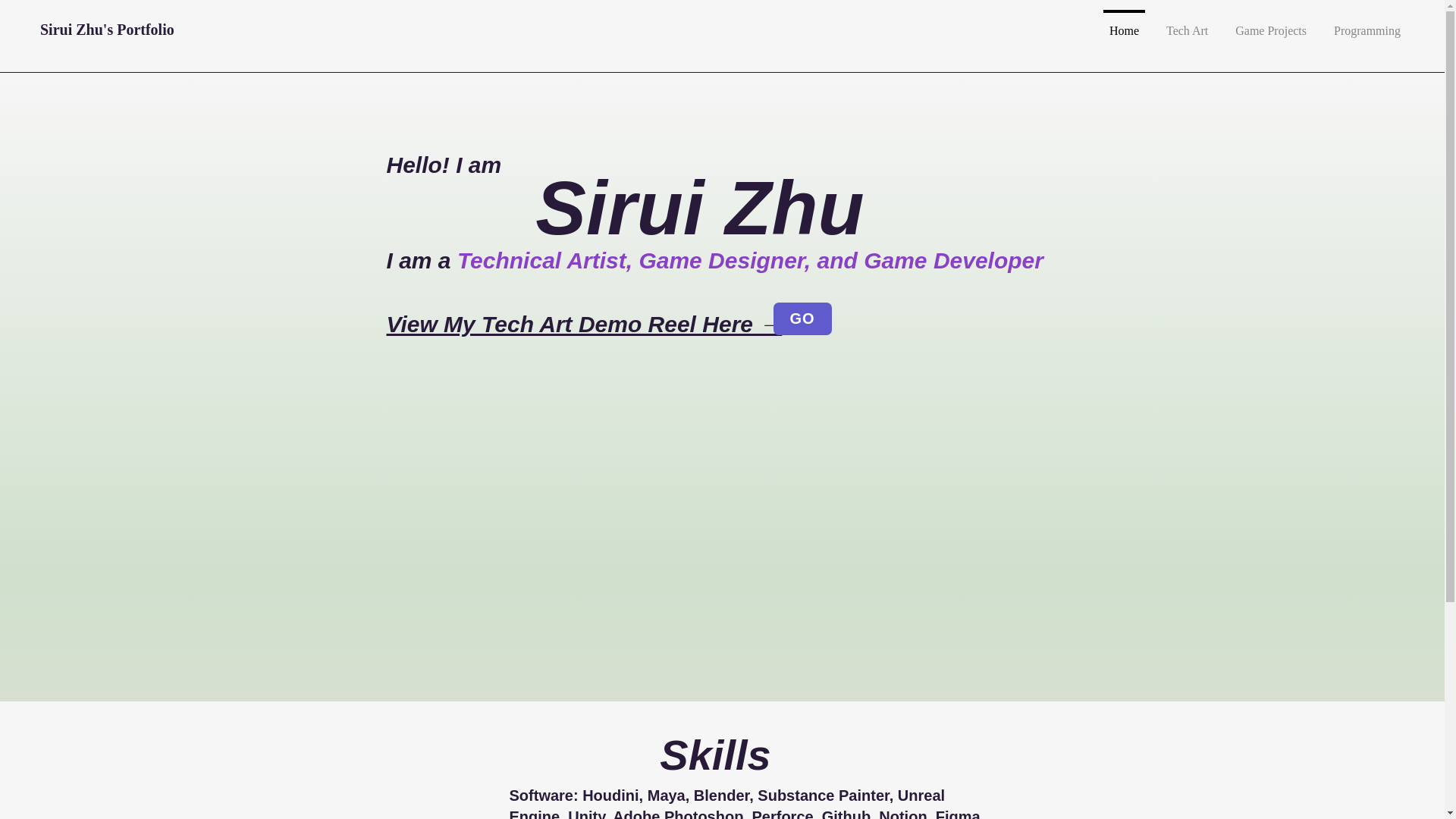 website screenshot of https://angelazhu-games.com/