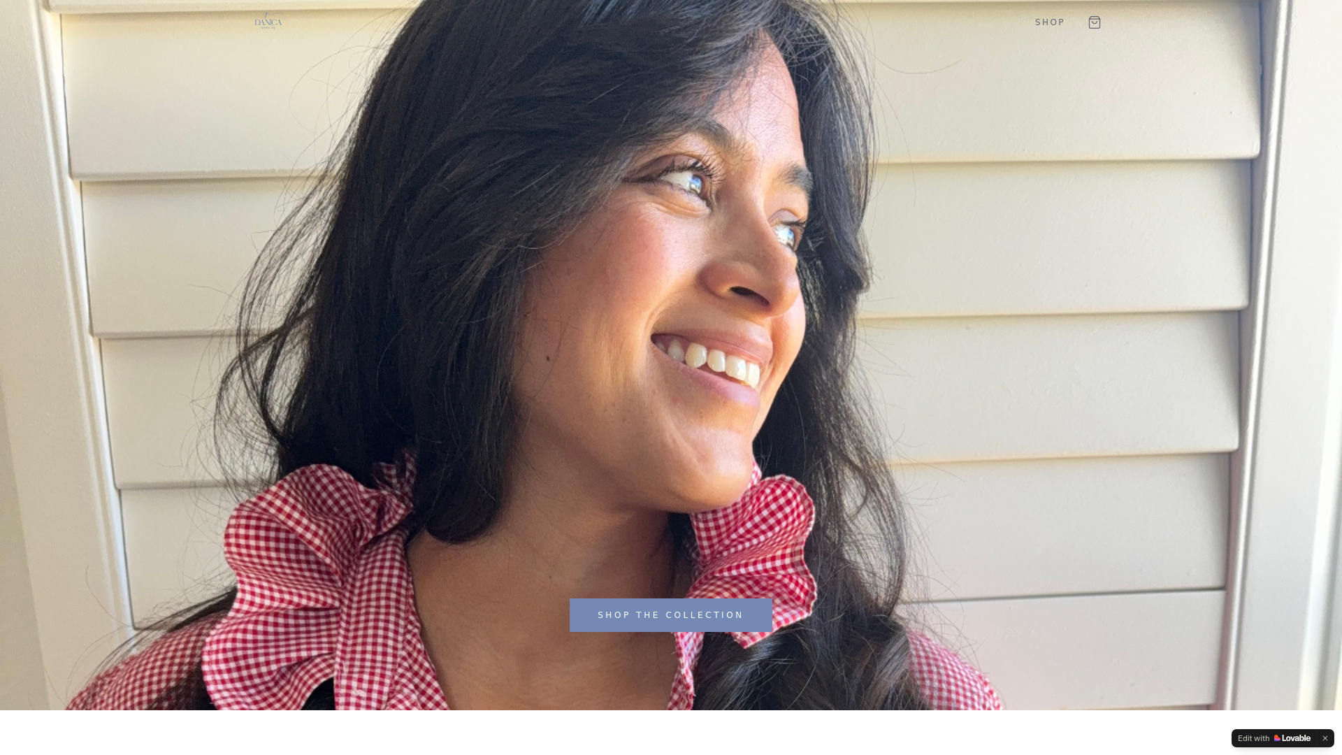 website screenshot of https://sewnbydanica.com/