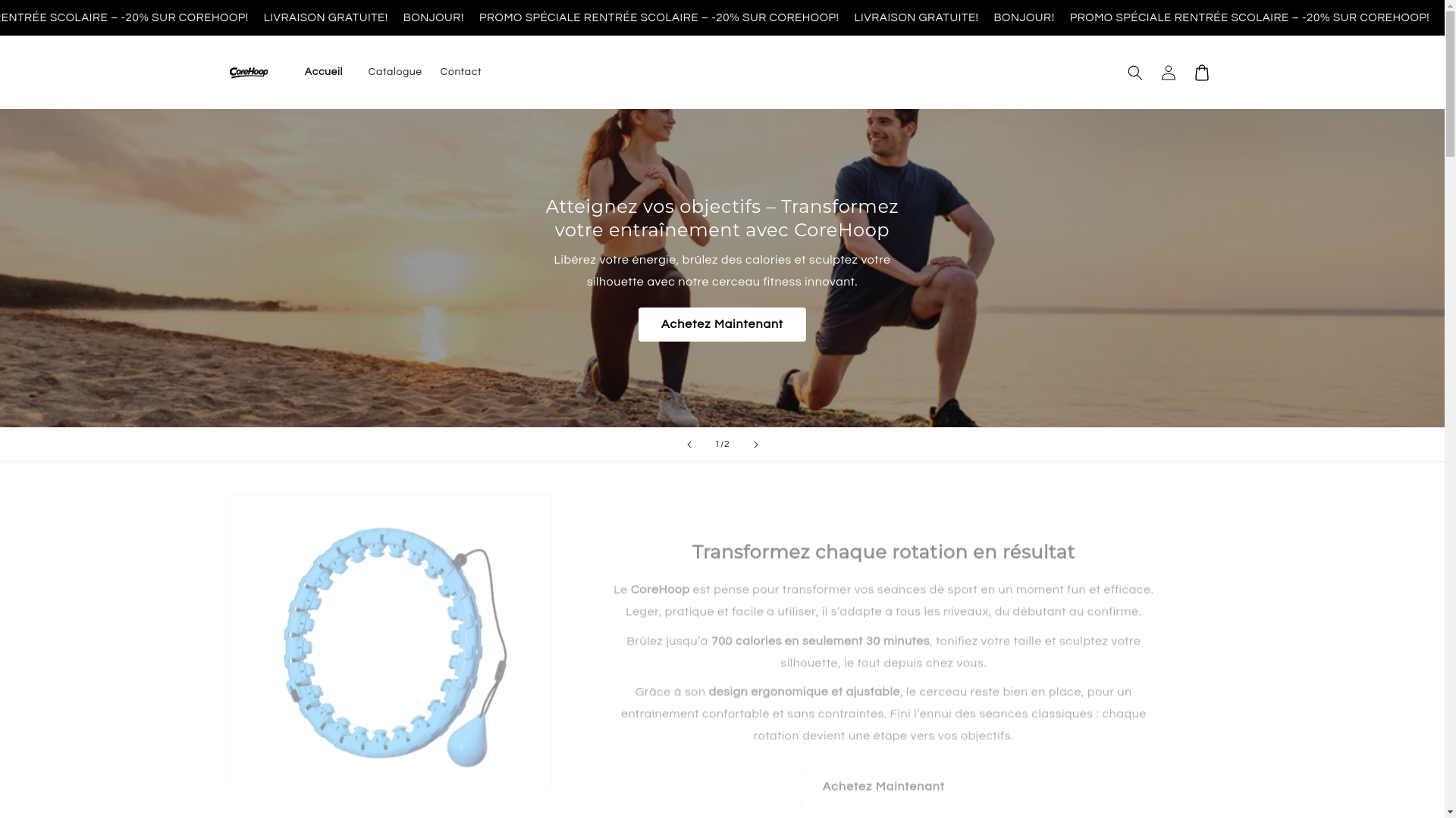 website screenshot of https://corehoop.fr/