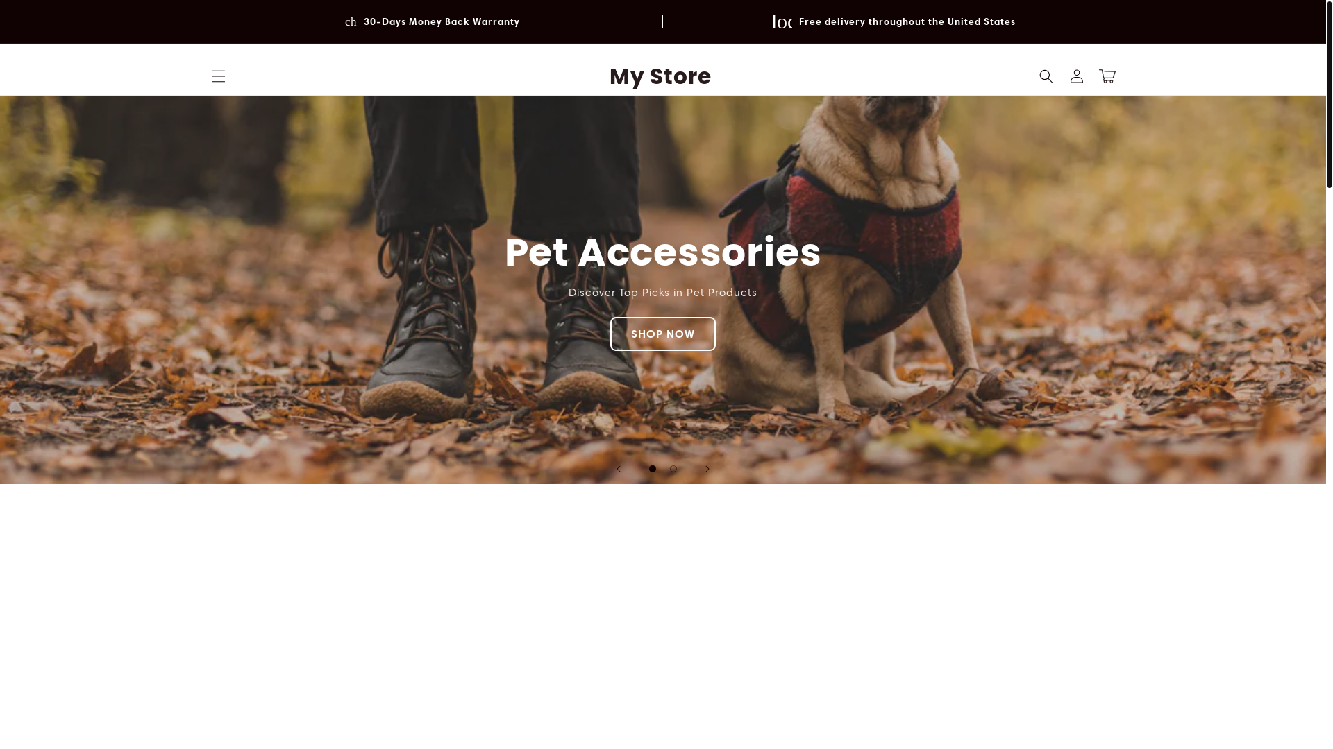 website screenshot of https://petari.store/