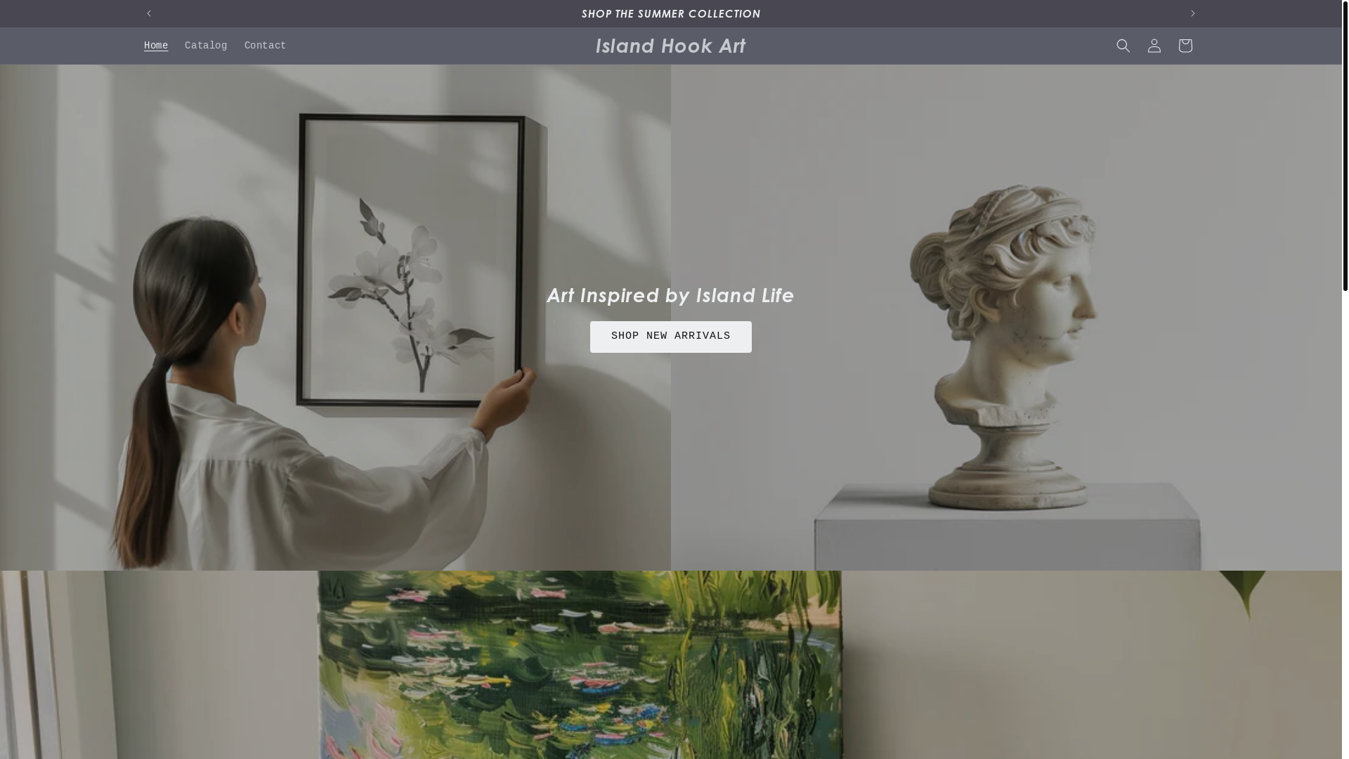 website screenshot of https://islandhookart.org/